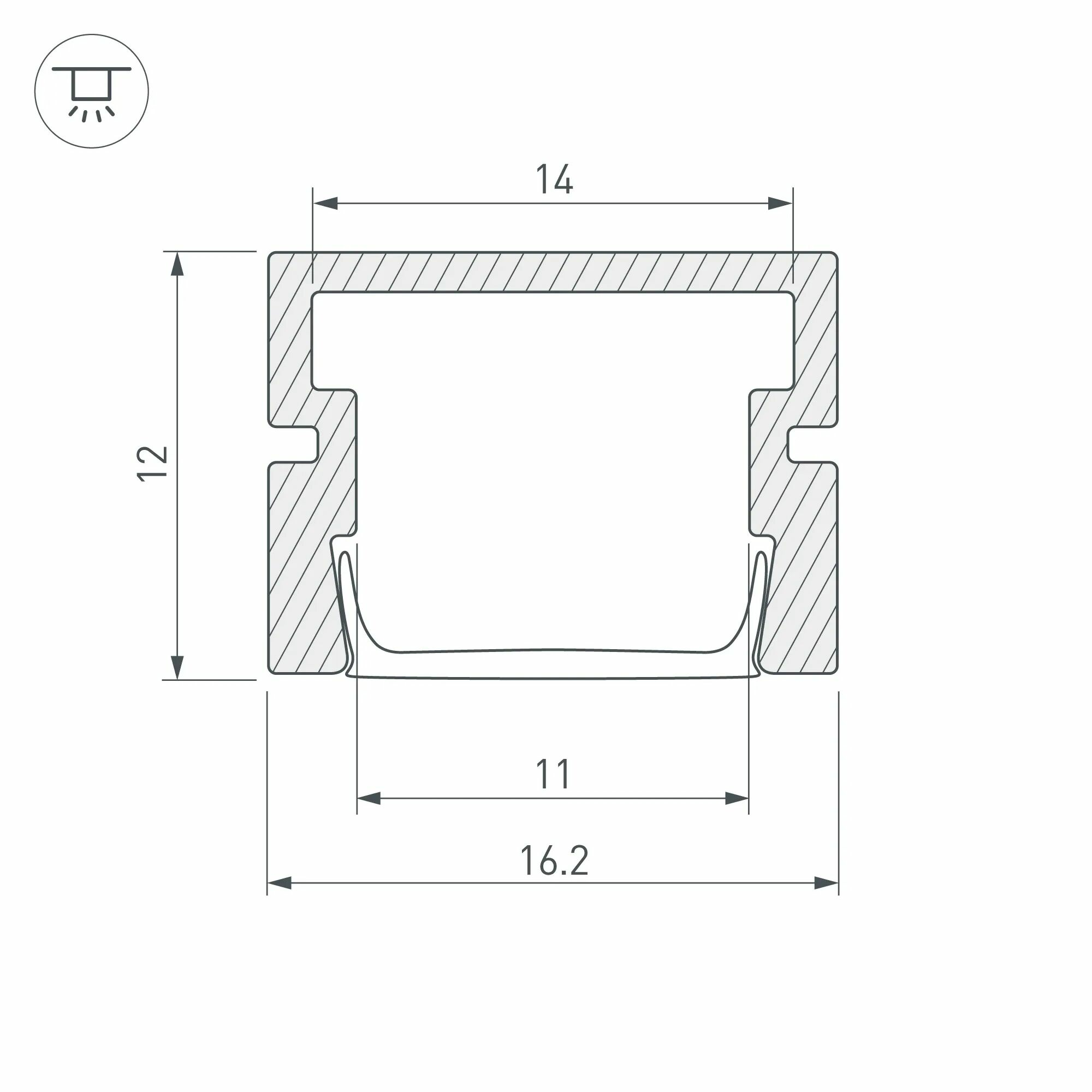 Изображение товара Профиль PDS-ZM-COMFY-2000 ANOD BLACK (Arlight, Алюминий) 032856