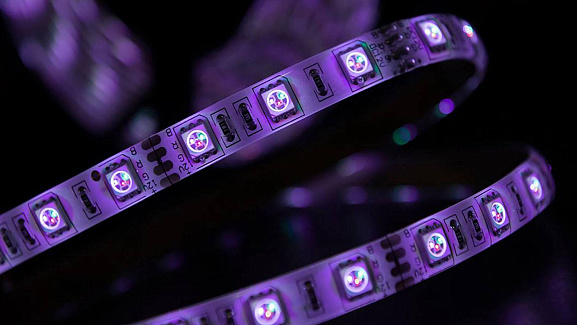 Изображение товара Светодиодная лента 5050, 60 LED/м, 14,4 Вт/м, 24В , IP68, Цвет: RGB, SWG560-24-14.4-RGB-68-M