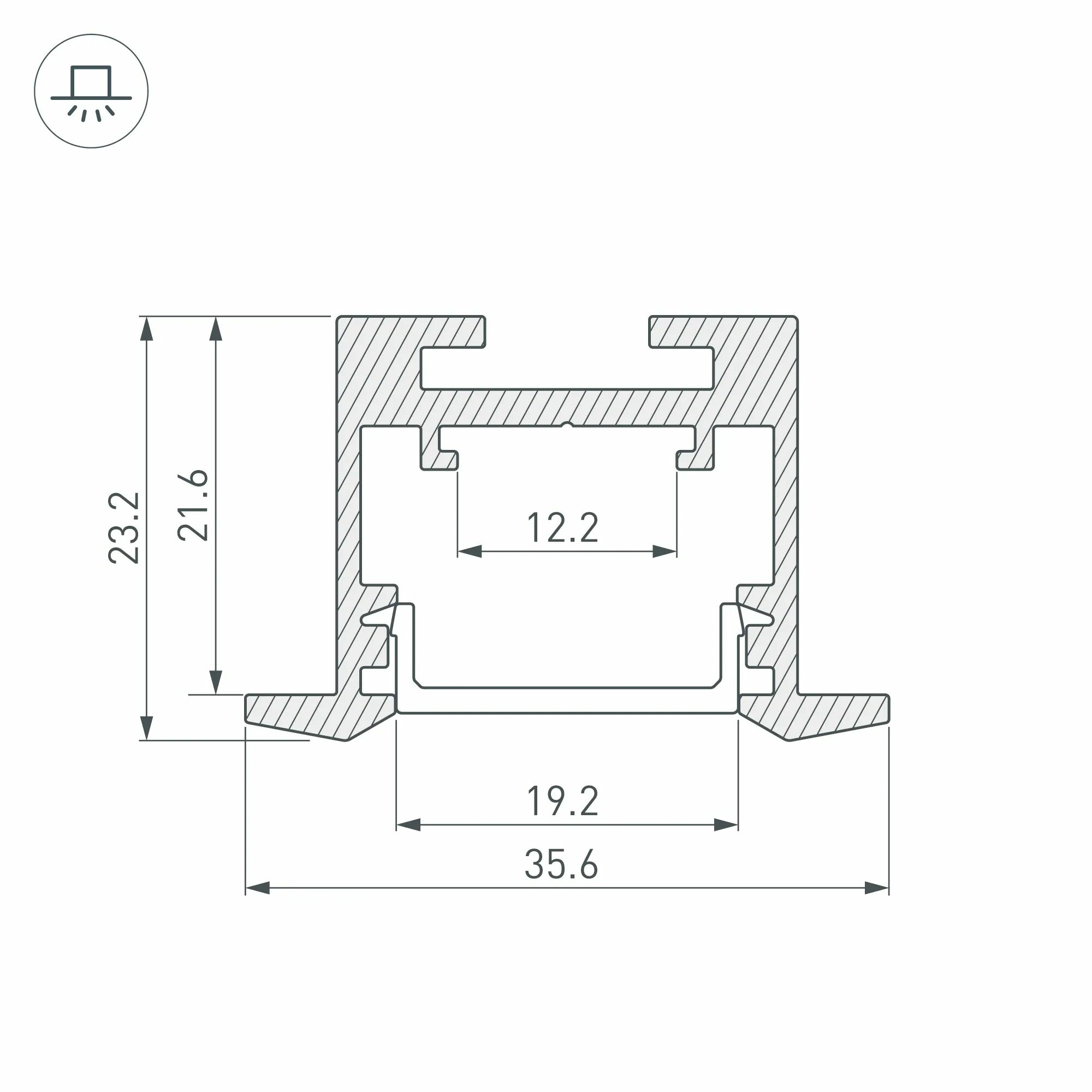 Изображение товара Профиль SL-LINE-3523-F-2500 BLACK (Arlight, Алюминий) 033738