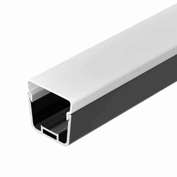 Изображение товара Профиль с экраном LINE-D-3734-2000 TETRA BLACK+OPAL (Arlight, Алюминий) 055072