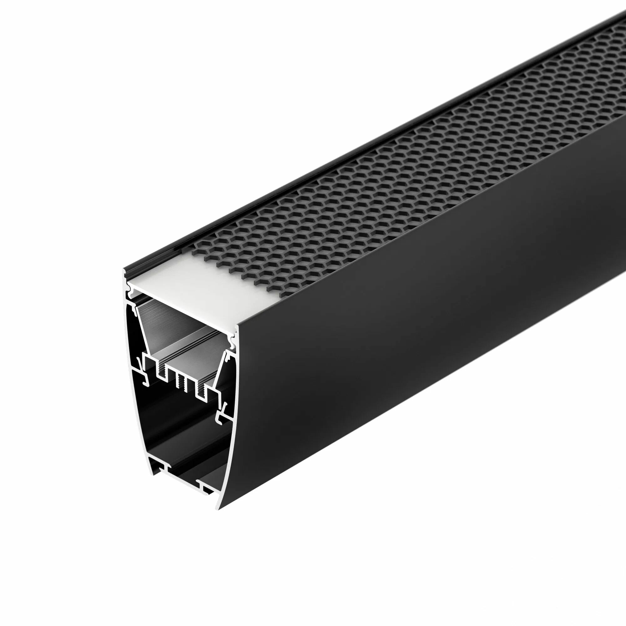 Изображение товара Профиль LINE-5075-U-HONEYCOMB-2000 BLACK (Arlight, Алюминий) 044885