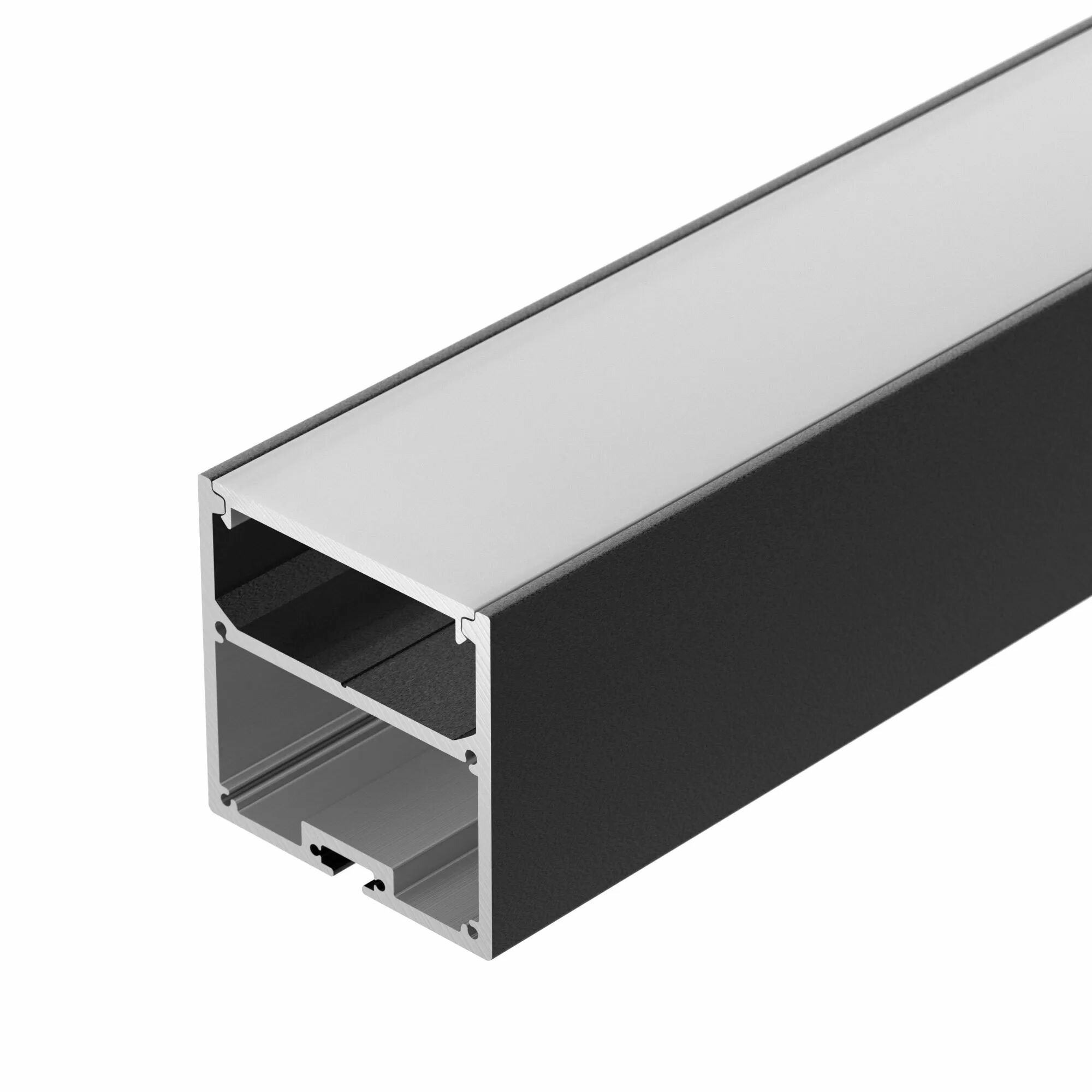 Изображение товара Профиль с экраном SL-LINE-5050-2500 BLACK+OPAL (Arlight, Алюминий) 027990