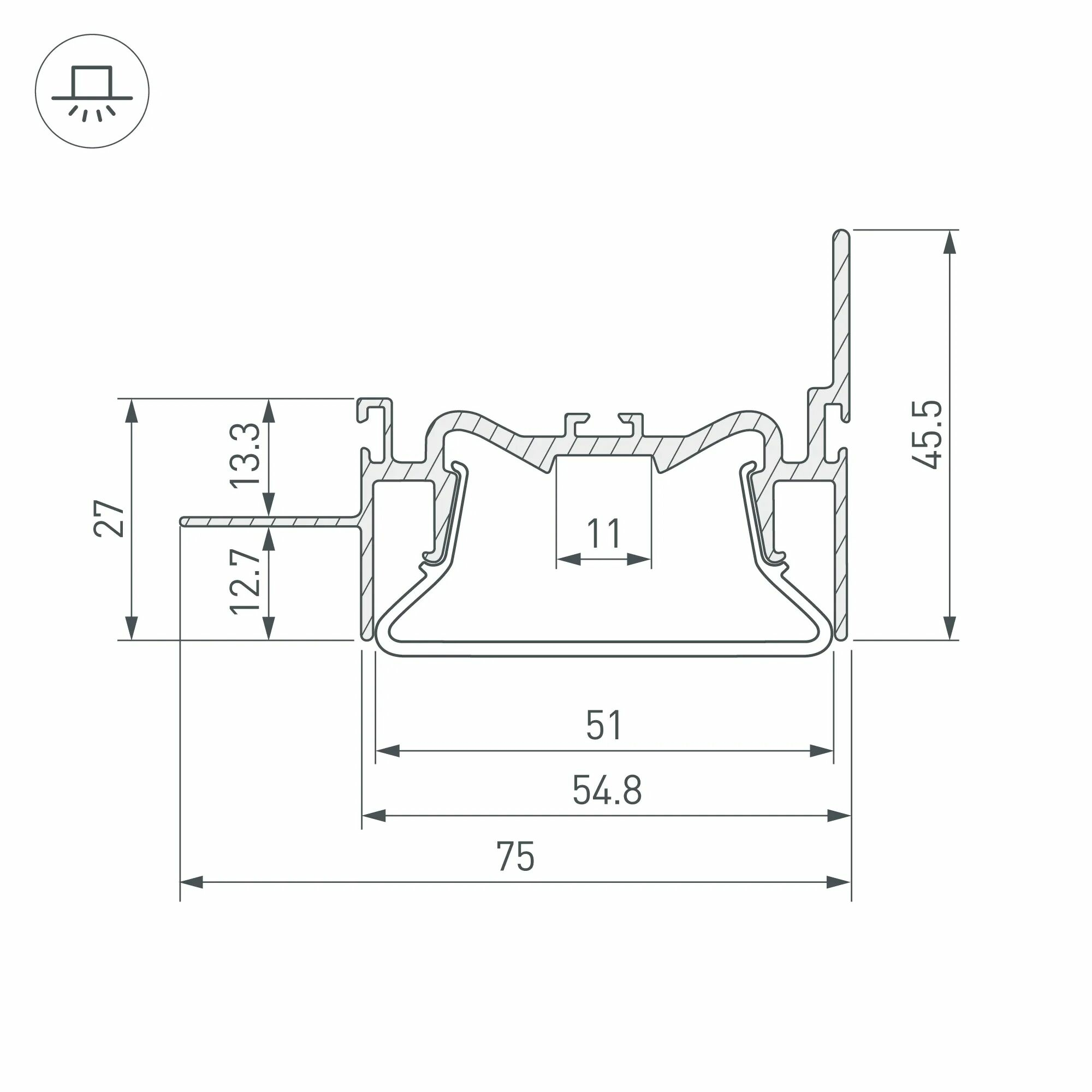 Изображение товара Заглушка для KARNIZ-R правая (Arlight, Пластик) 021715