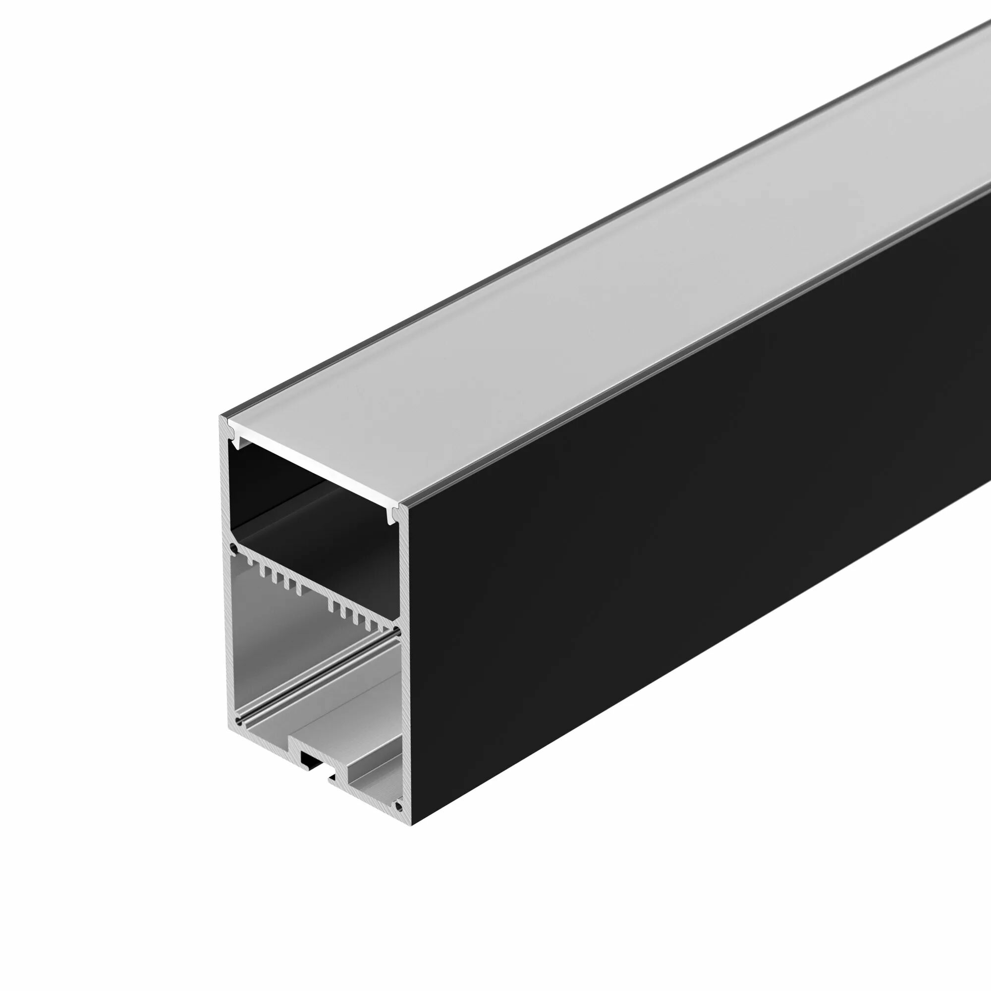 Изображение товара Профиль с экраном SL-LINE-4970-2500 BLACK+OPAL (Arlight, Алюминий) 027989