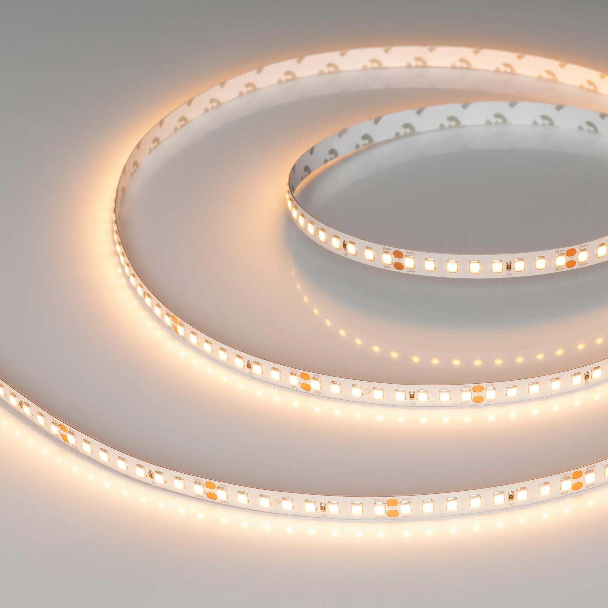 Изображение товара Светодиодная лента RT-A160-8mm 24V Warm2400 (12 W/m, IP20, 2835, 5m) (Arlight, высок.эфф.150 лм/Вт) 028561(2)
