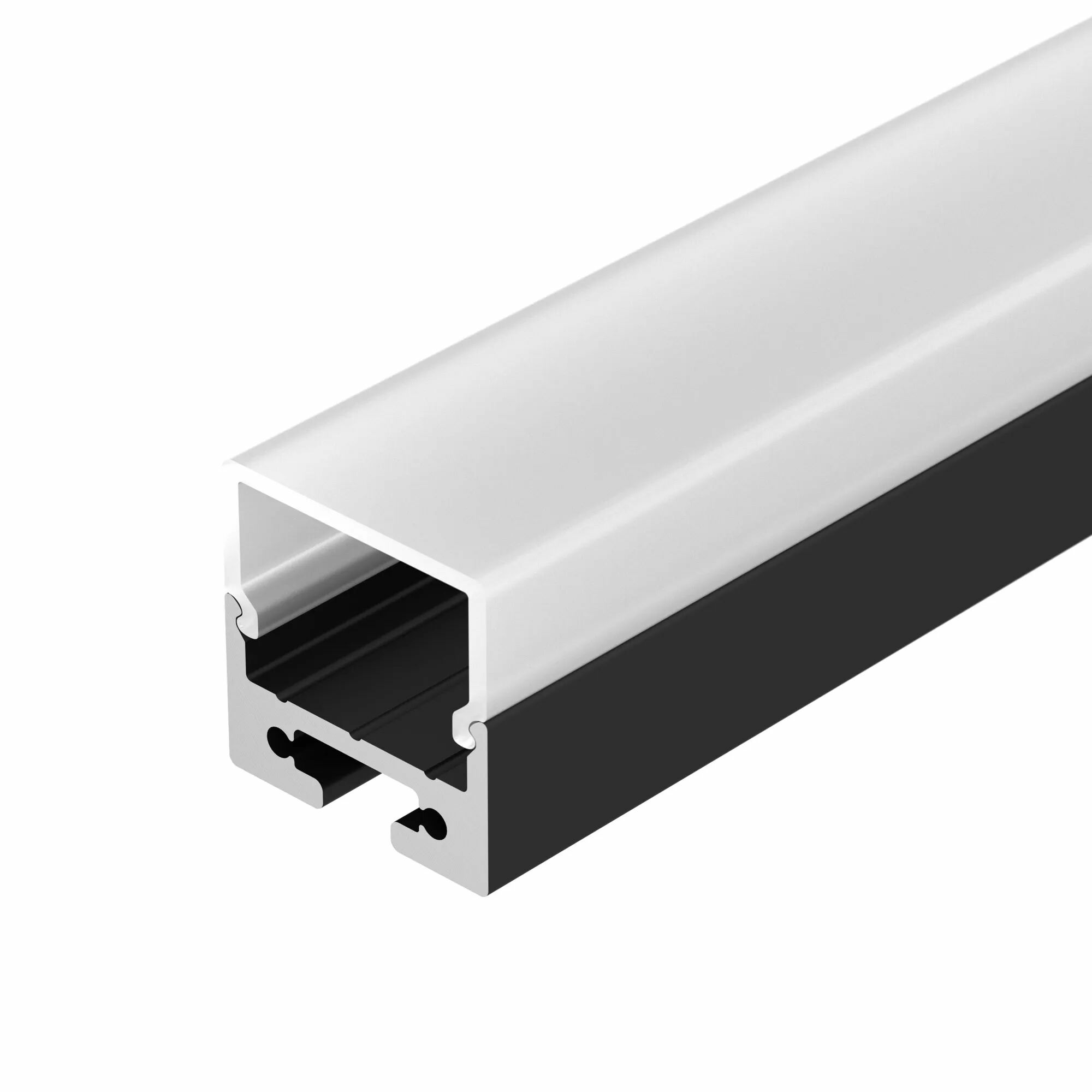 Изображение товара Профиль с экраном SL-LINE-2011M-2500 BLACK+OPAL SQUARE (Arlight, Алюминий) 027993