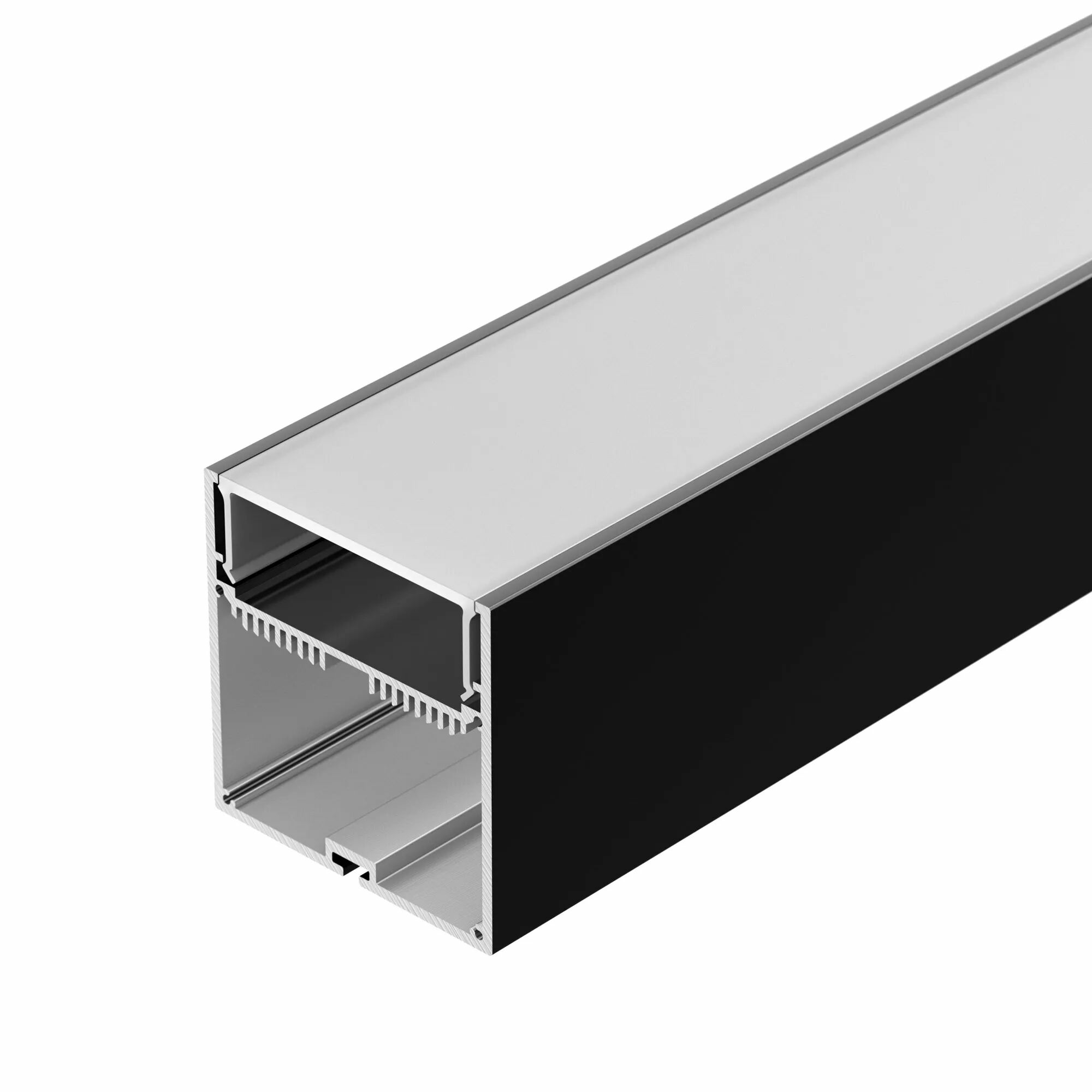 Изображение товара Профиль с экраном SL-LINE-7477-2500 BLACK+OPAL (Arlight, Алюминий) 027991