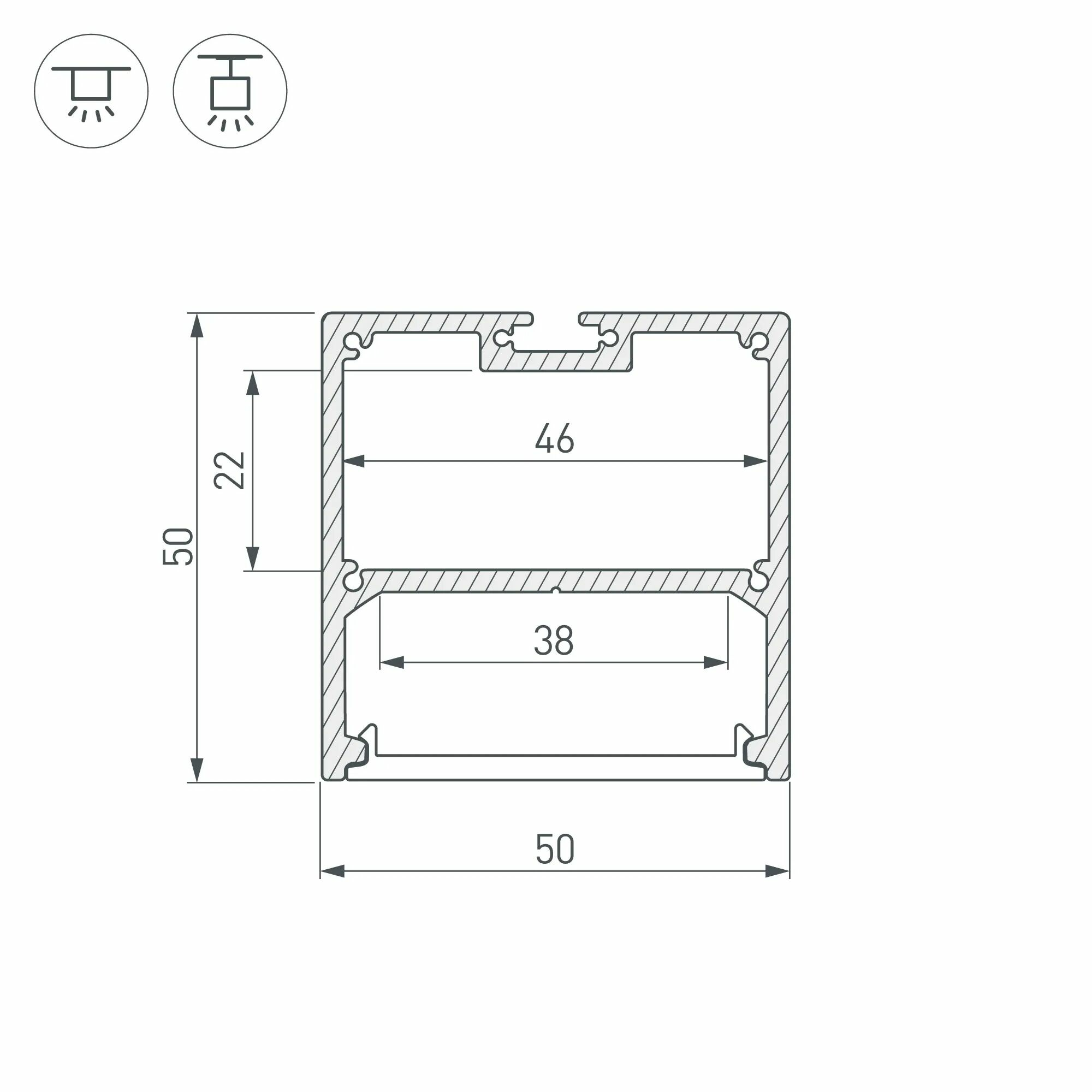 Изображение товара Профиль SL-LINE-5050-3000 BLACK (Arlight, Алюминий) 036255