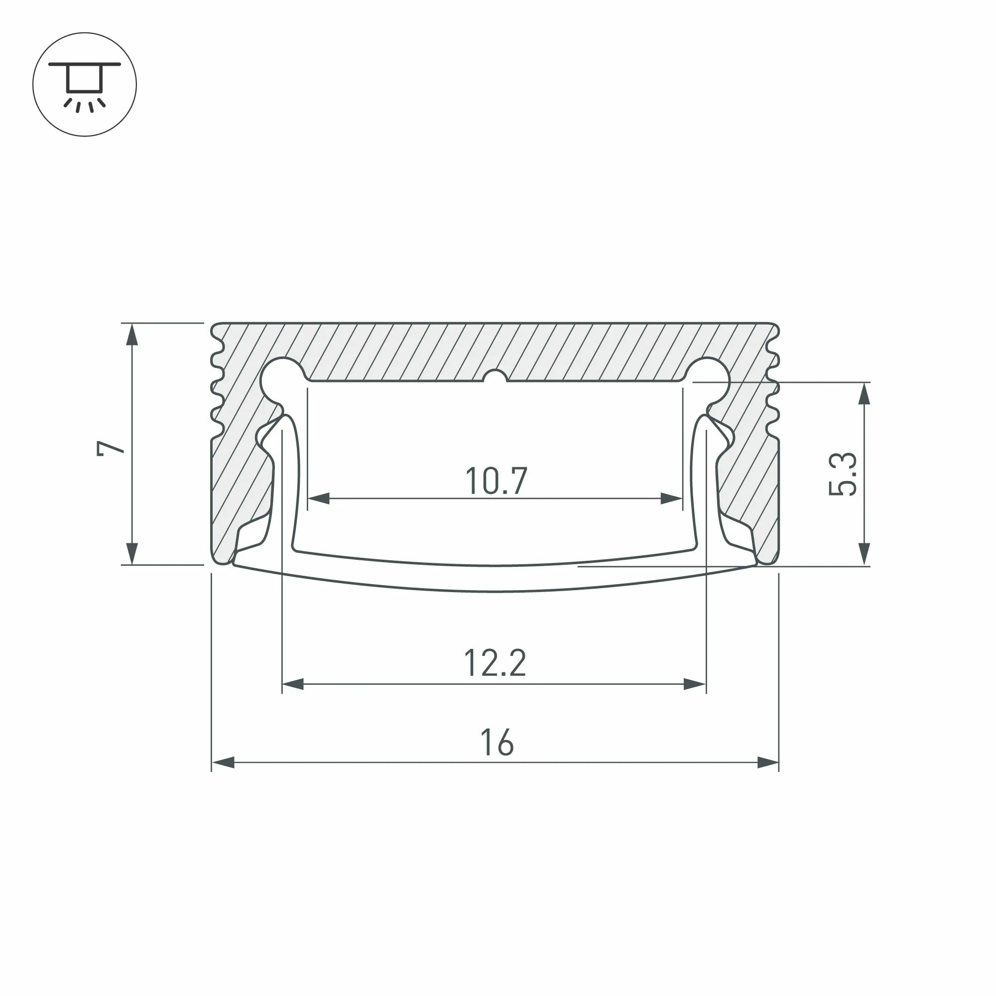 Изображение товара Профиль SL-SLIM-H7-2000 WHITE (Arlight, Алюминий) 037111