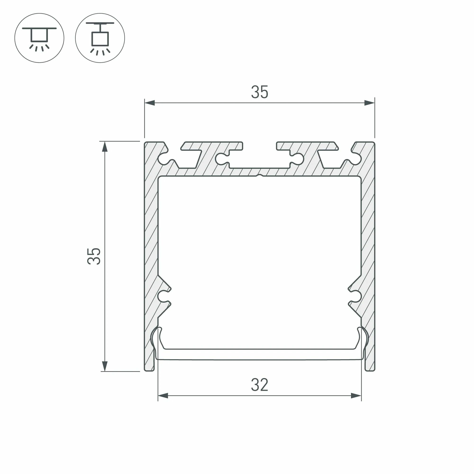 Изображение товара Профиль SL-LINE-3535-3000 ANOD (Arlight, Алюминий) 036196