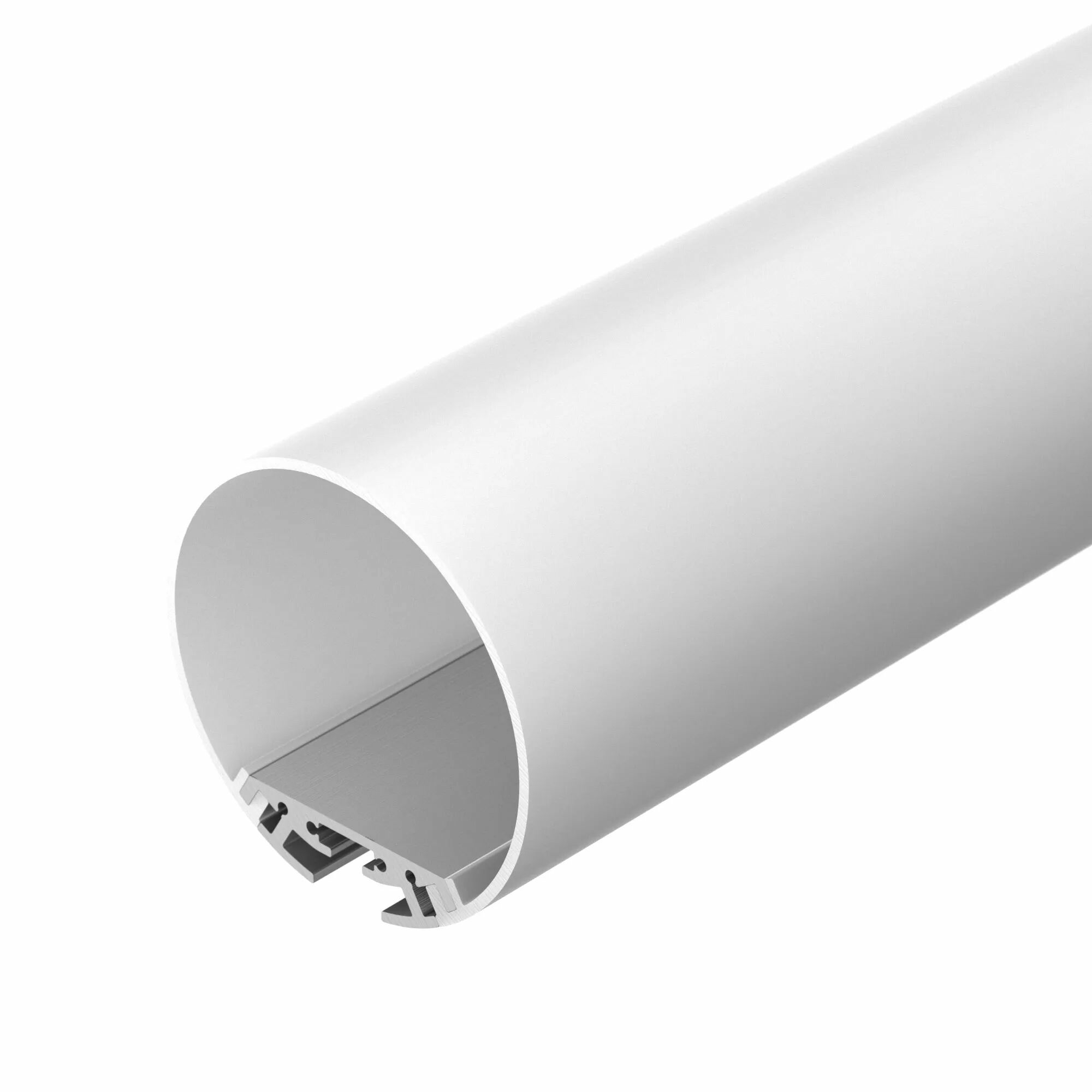 Изображение товара Профиль с экраном SL-ROUND-D60-2500 ANOD+OPAL (Arlight, Алюминий) 020474