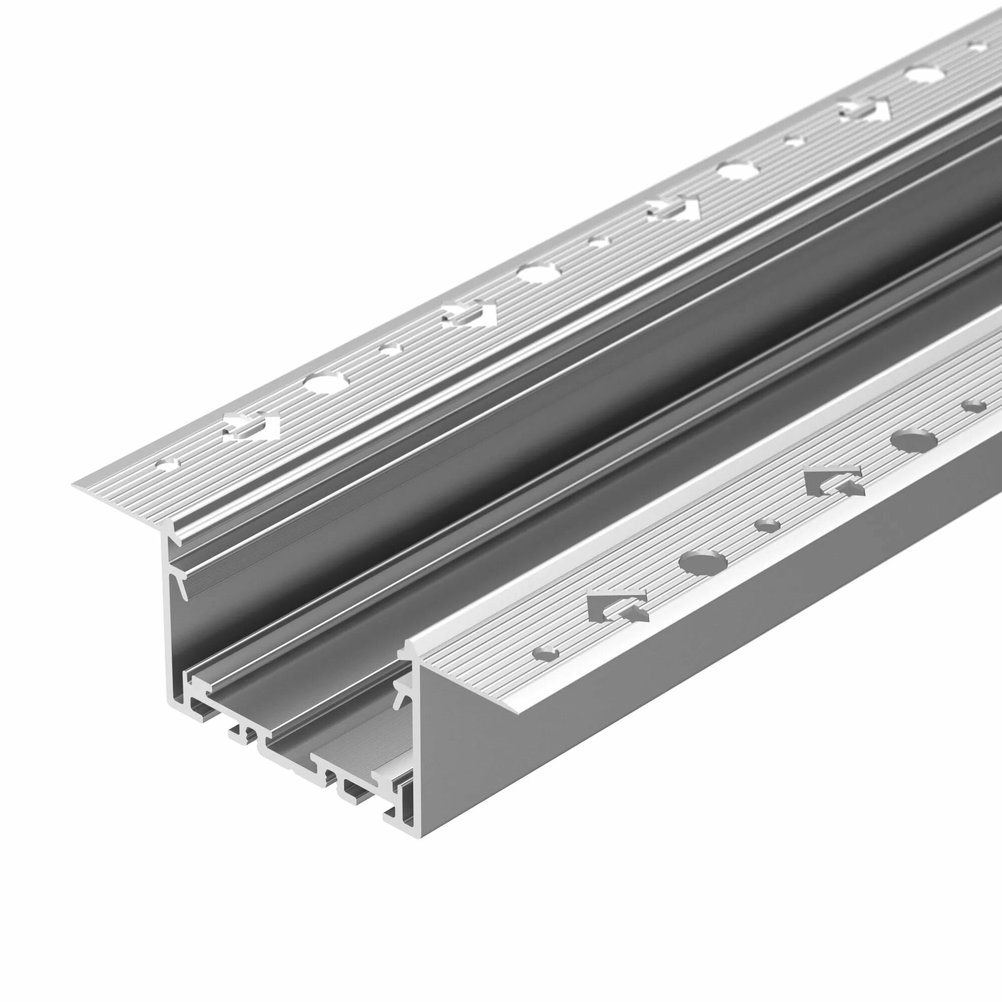 Изображение товара Профиль встраиваемый SL-LINIA55-FANTOM-2500 SEAMLESS ANOD (Arlight, Алюминий) 029507