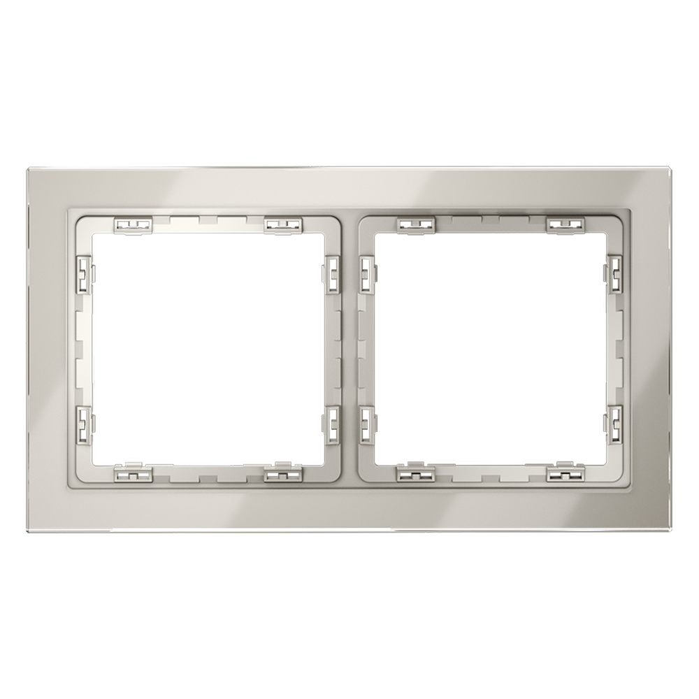 Изображение товара Рамка на 2 поста, (кашемир, стекло) VLS110203 VOLTUM S70