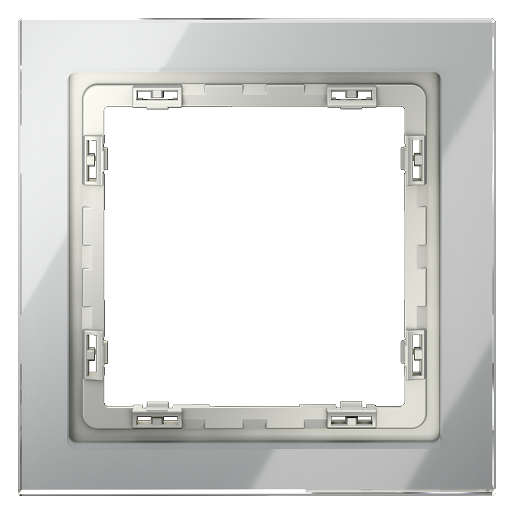 Изображение товара Рамка на 1 пост, (сталь, стекло) VLS110105 VOLTUM S70