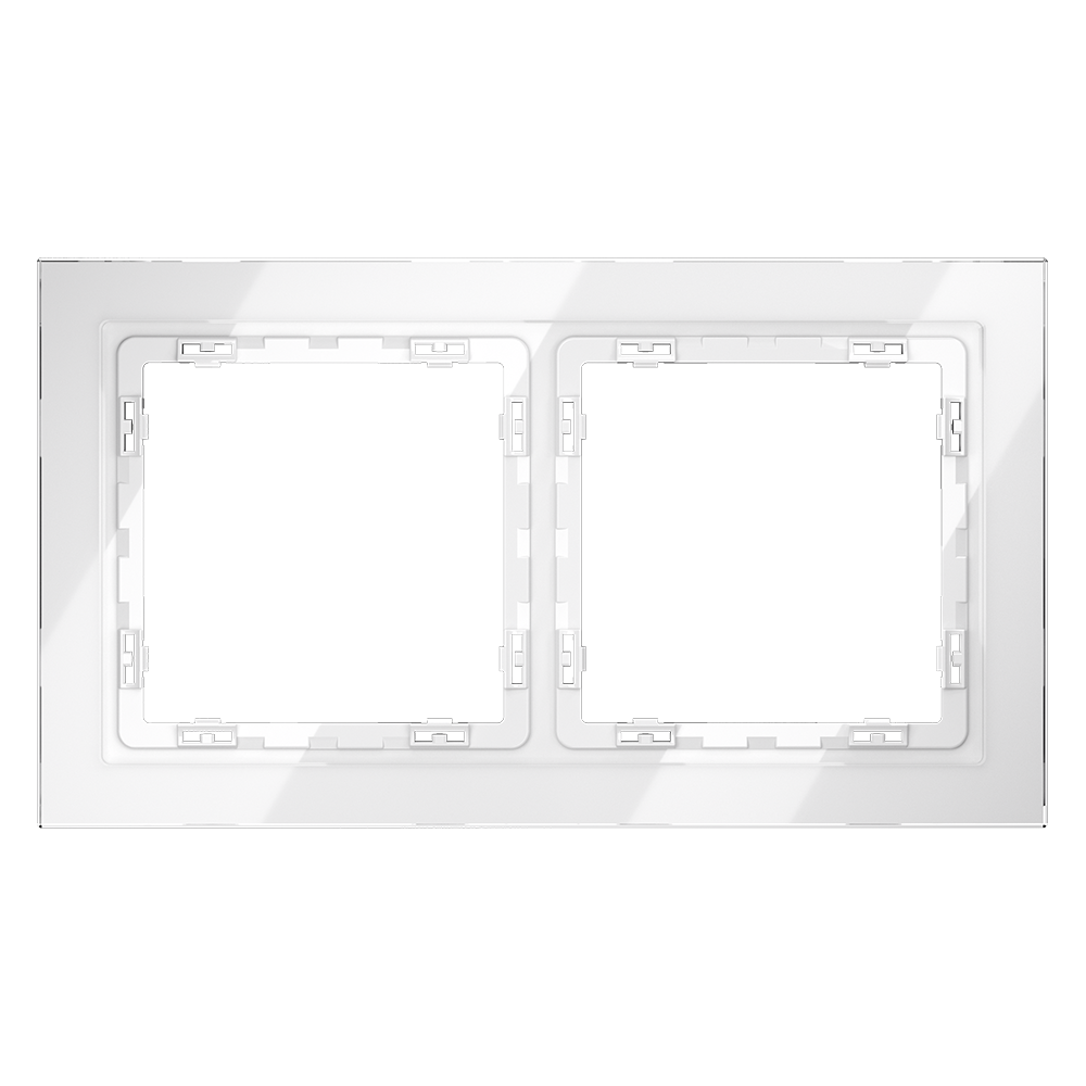 Изображение товара Рамка на 2 поста, (белый, стекло) VLS110201 VOLTUM S70