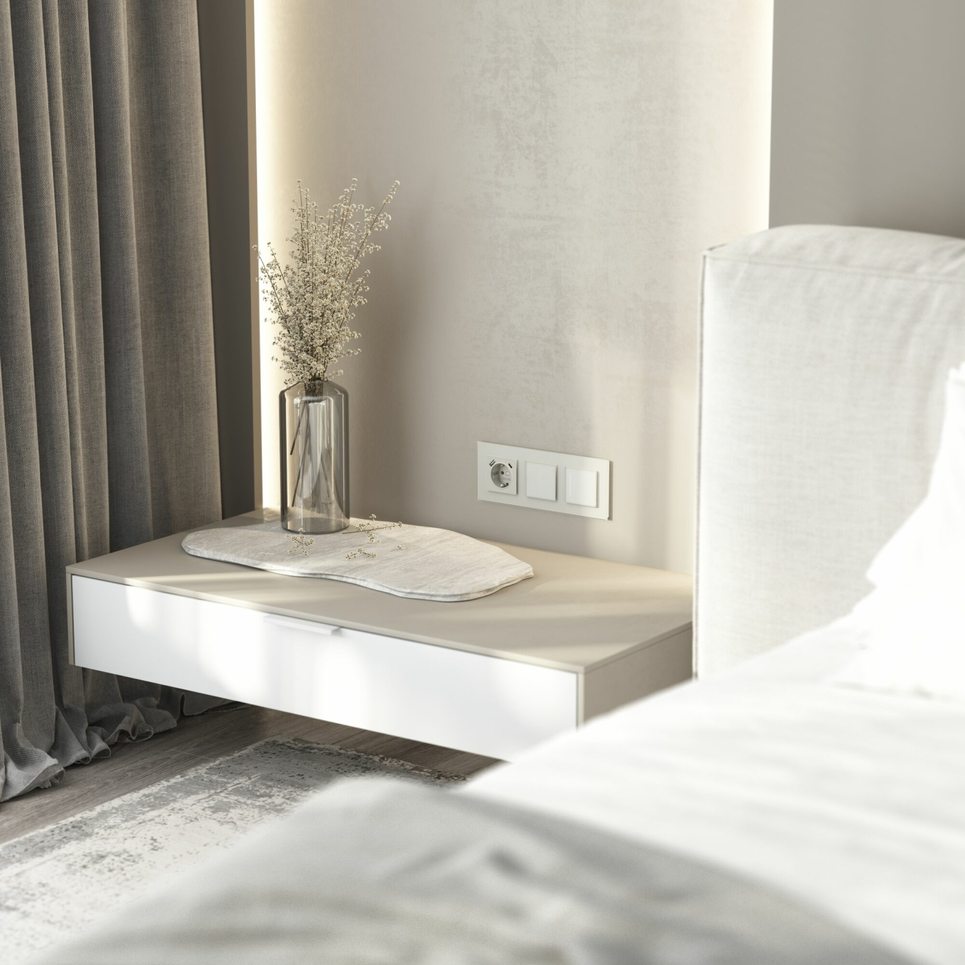 Изображение товара Розетка с заземлением, шторками и USB тип A+C (белый матовый) W1171761 Werkel