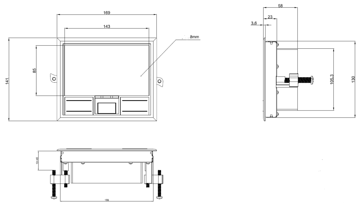 Изображение товара Лючок ревизионный в пол 8 мод., крышка ABS + гальванизированная стальная вставка DFB8R Donel