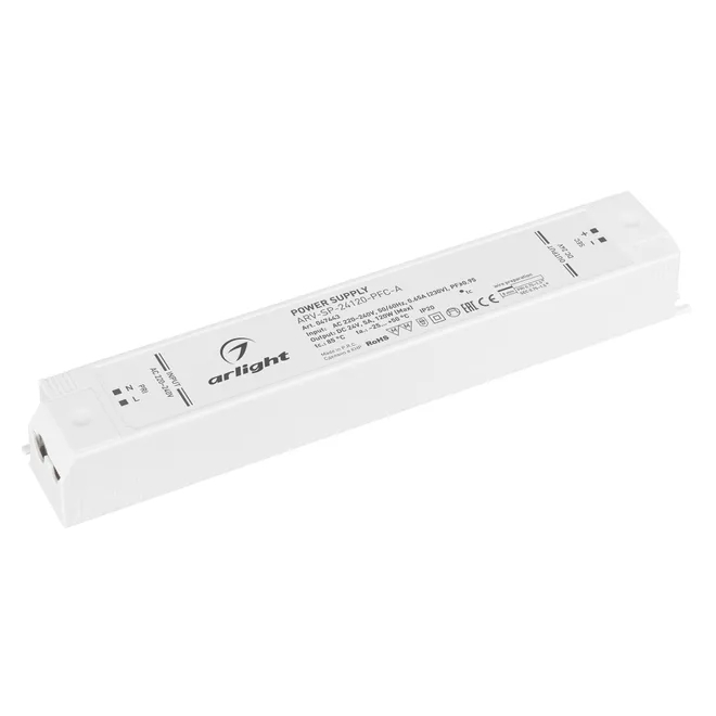 Изображение товара Блок питания ARV-SP-24120-PFC-A (24V, 5A, 120W) (Arlight, IP20 Пластик, 5 лет) 047443