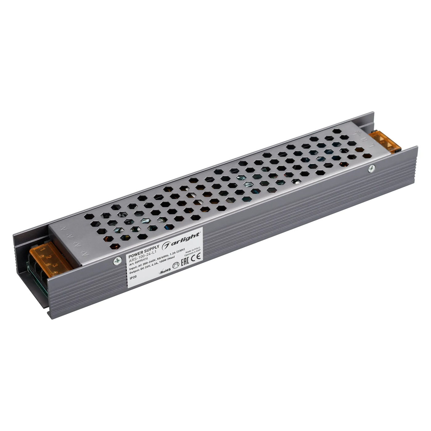 Изображение товара Блок питания ARS-100-24-L1 (24V, 4.2A, 100W) (Arlight, IP20 Сетка, 3 года) 029751(1)