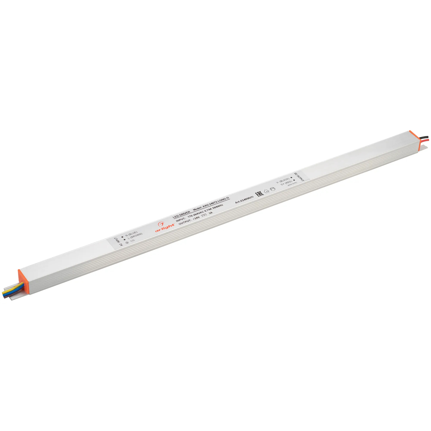 Изображение товара Блок питания ARV-24072-LONG-D (24V, 3A, 72W) (Arlight, IP20 Металл, 2 года) 024096(1)