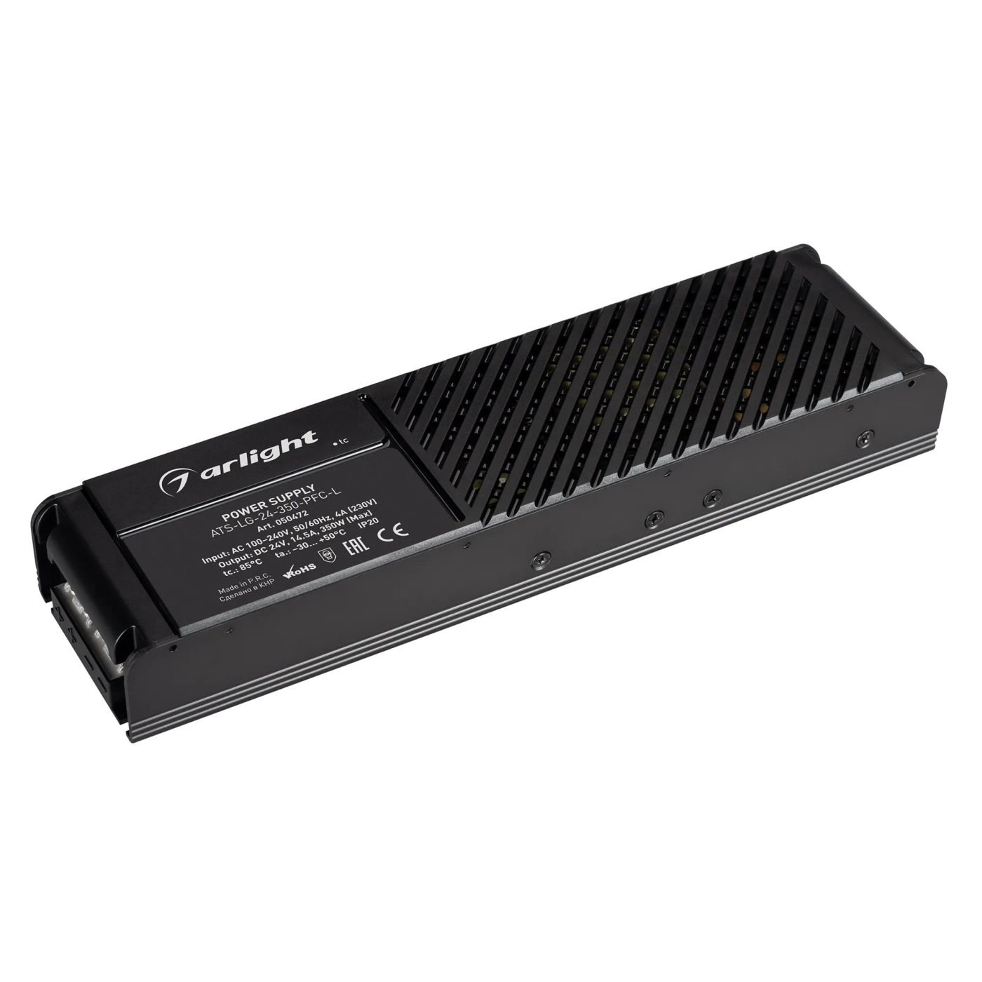 Изображение товара Блок питания ATS-LG-24-350-PFC-L (24V, 14.5A, 350W) (Arlight, IP20 Сетка, 5 лет) 050472