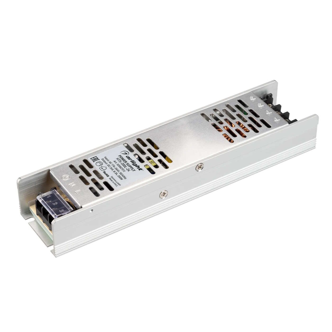 Изображение товара Блок питания HTS-200L-24 (24V, 8.3A, 200W) (Arlight, IP20 Сетка, 3 года) 020827(1)