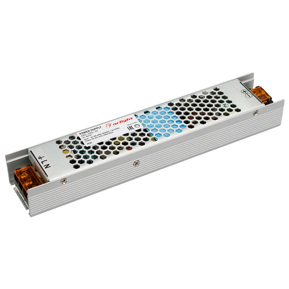 Изображение товара Блок питания ARS-200L-24 (24V, 8.3A, 200W) (Arlight, IP20 Сетка, 2 года) 024121