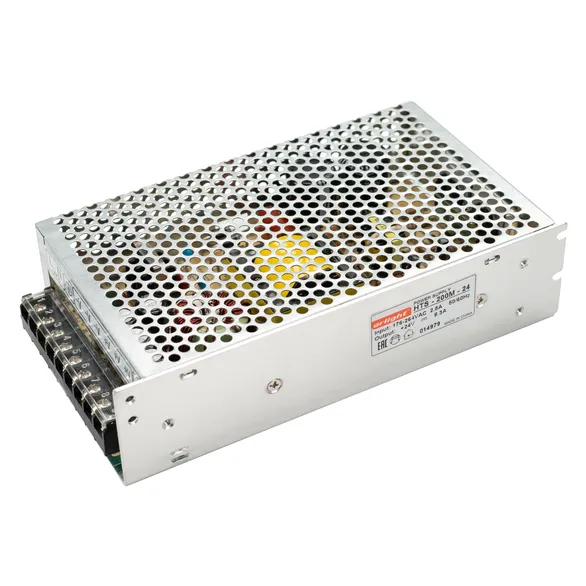 Изображение товара Блок питания HTS-200M-24 (24V, 8.3A, 200W) (Arlight, IP20 Сетка, 3 года) 014979