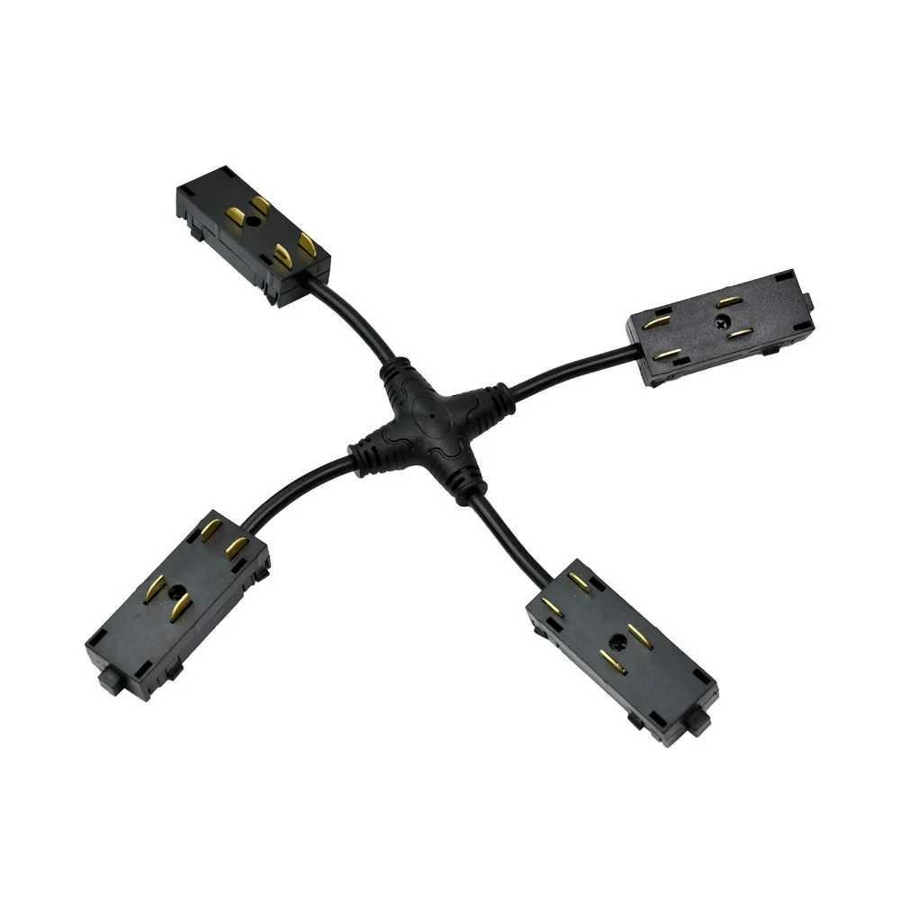 Изображение товара Коннектор X-образный гибкий Denkirs Smart TR2116-BK