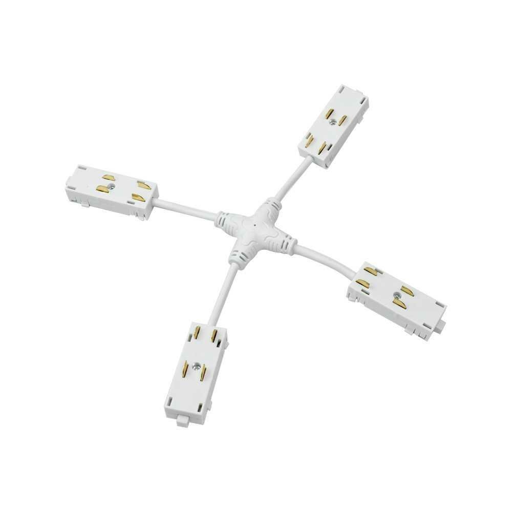 Изображение товара Коннектор X-образный гибкий Denkirs Smart TR2116-WH