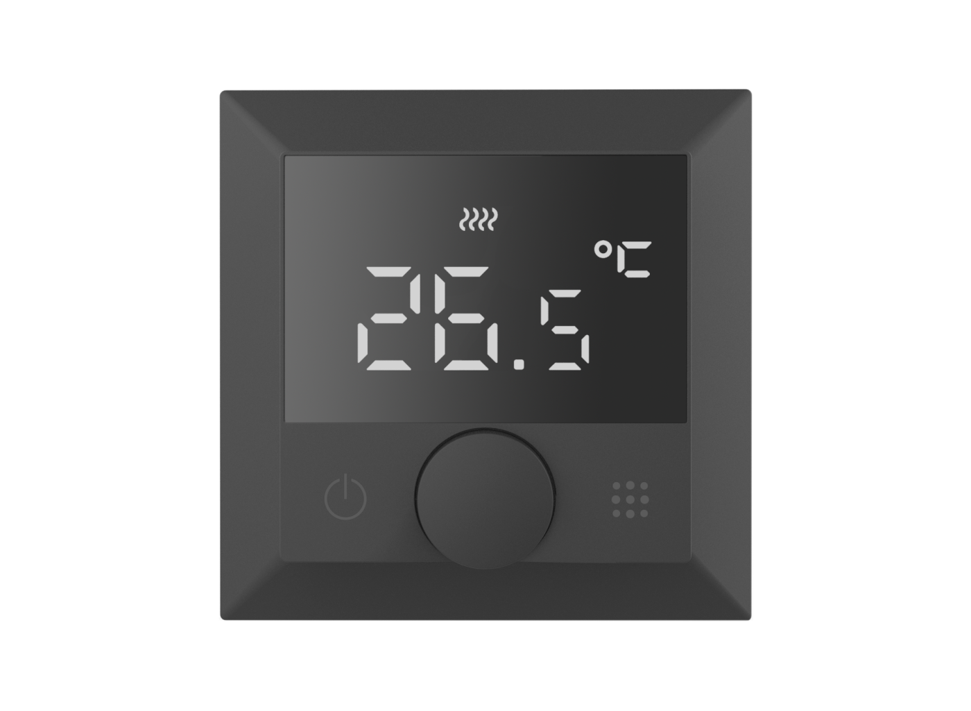 Изображение товара Термостат с датчиком пола, программируемый с Wi-Fi , 16 A, 55*55 мм.чёрный, ручка настройки DTEF16BA-WiFi Donel
