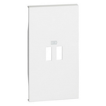 Изображение товара KW12C Накладка для розетки с USB 2 модуля белая, Living Now, Bticino