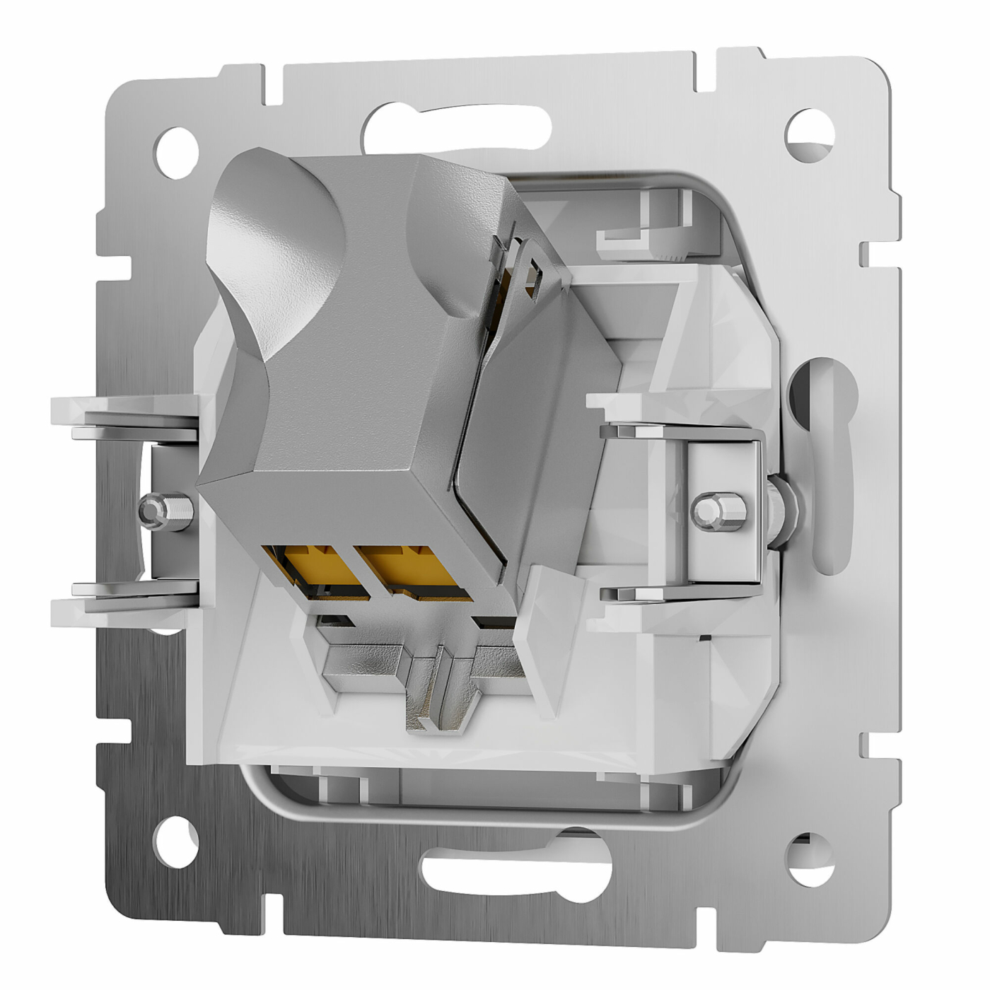 Изображение товара Розетка компьютерная, Ethernet RJ-45 cat.6A экранированная (белый матовый) W5120001, Werkel