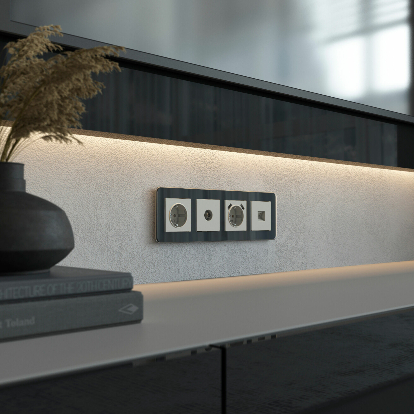 Изображение товара ТВ-розетка оконечная (дымчатый) W1283004, Werkel