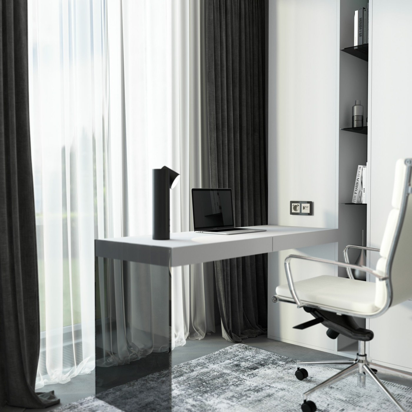 Изображение товара Накладка для двойной розетки Еthernet RJ-45, cat.5e (дымчатый) W1291104, Werkel