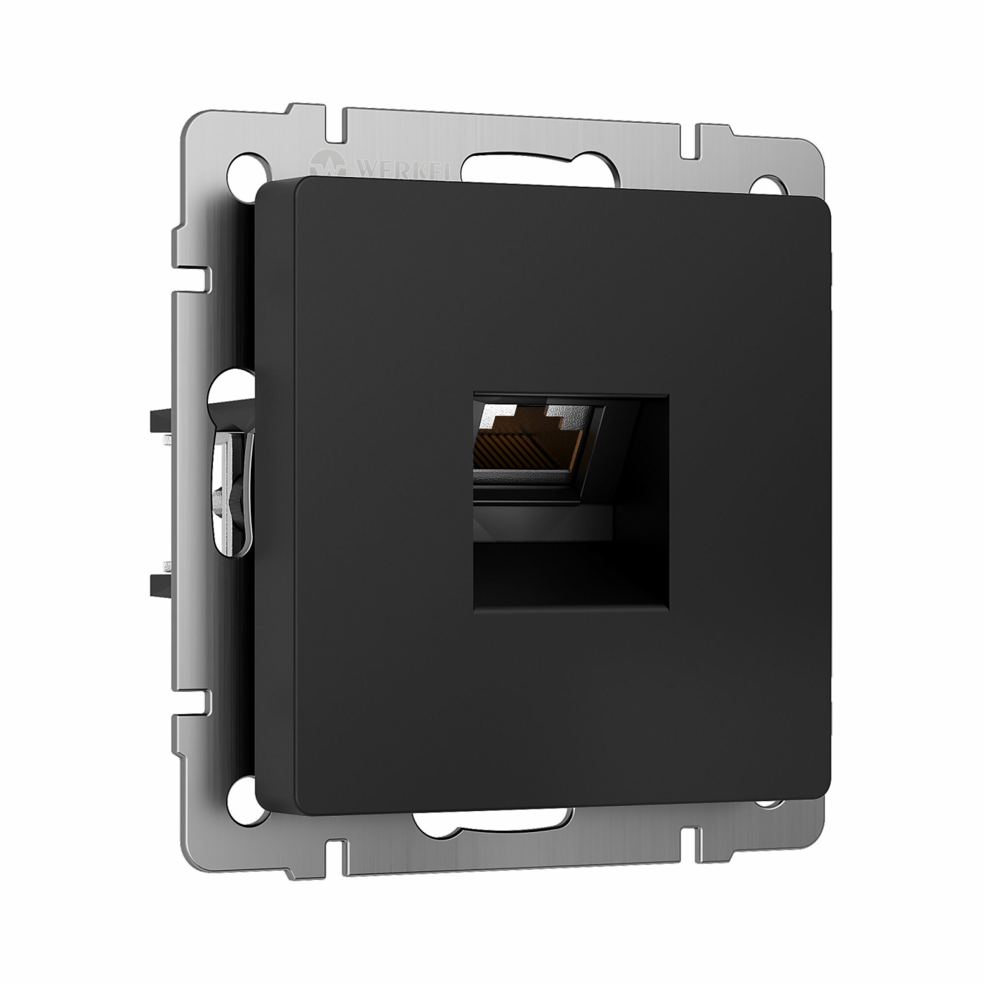 Изображение товара Розетка компьютерная, Ethernet RJ-45 cat.6A экранированная (чёрный матовый) W5120108, Werkel
