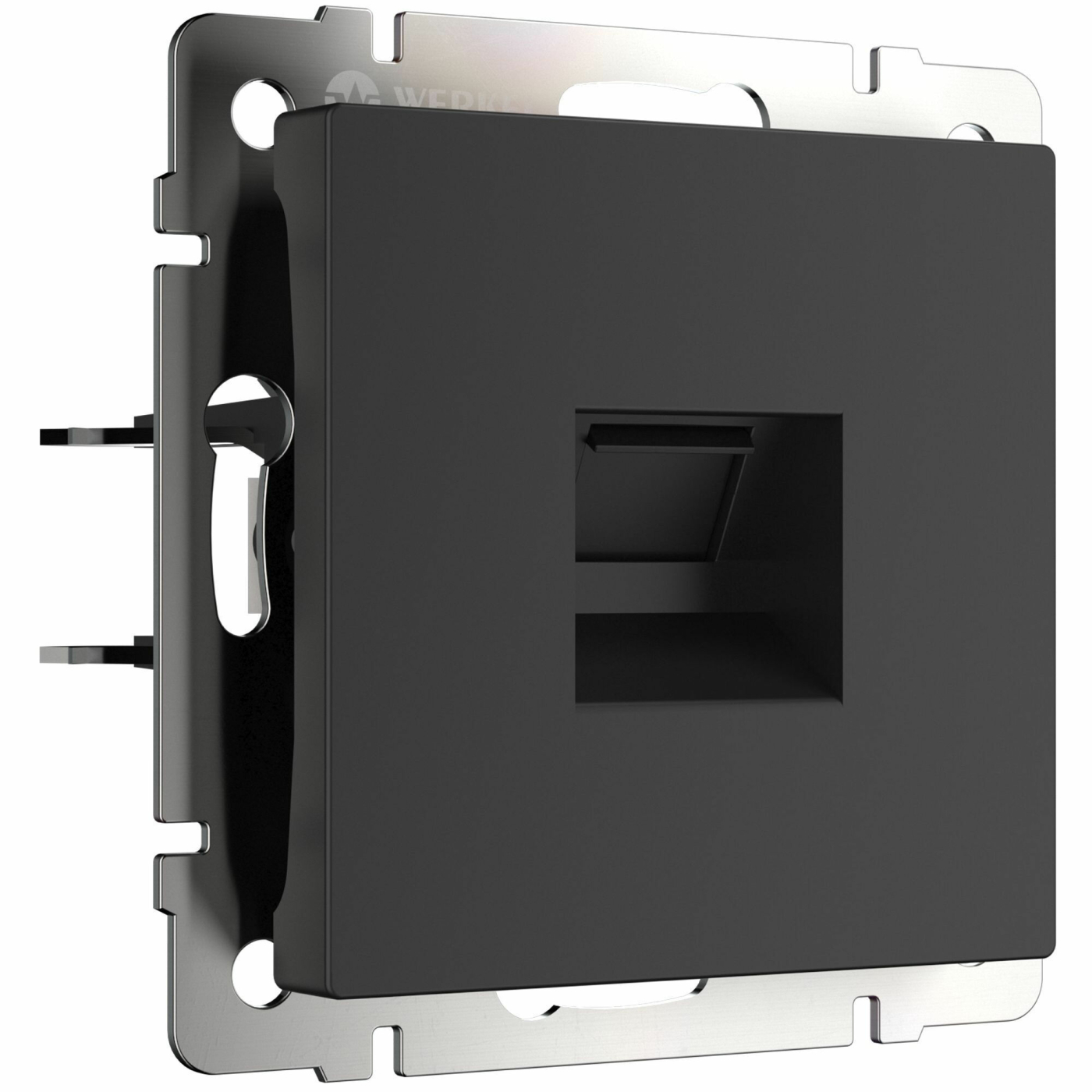 Изображение товара Розетка компьютерная, Ethernet RJ-45 cat.6A экранированная (чёрный матовый) W5120108, Werkel