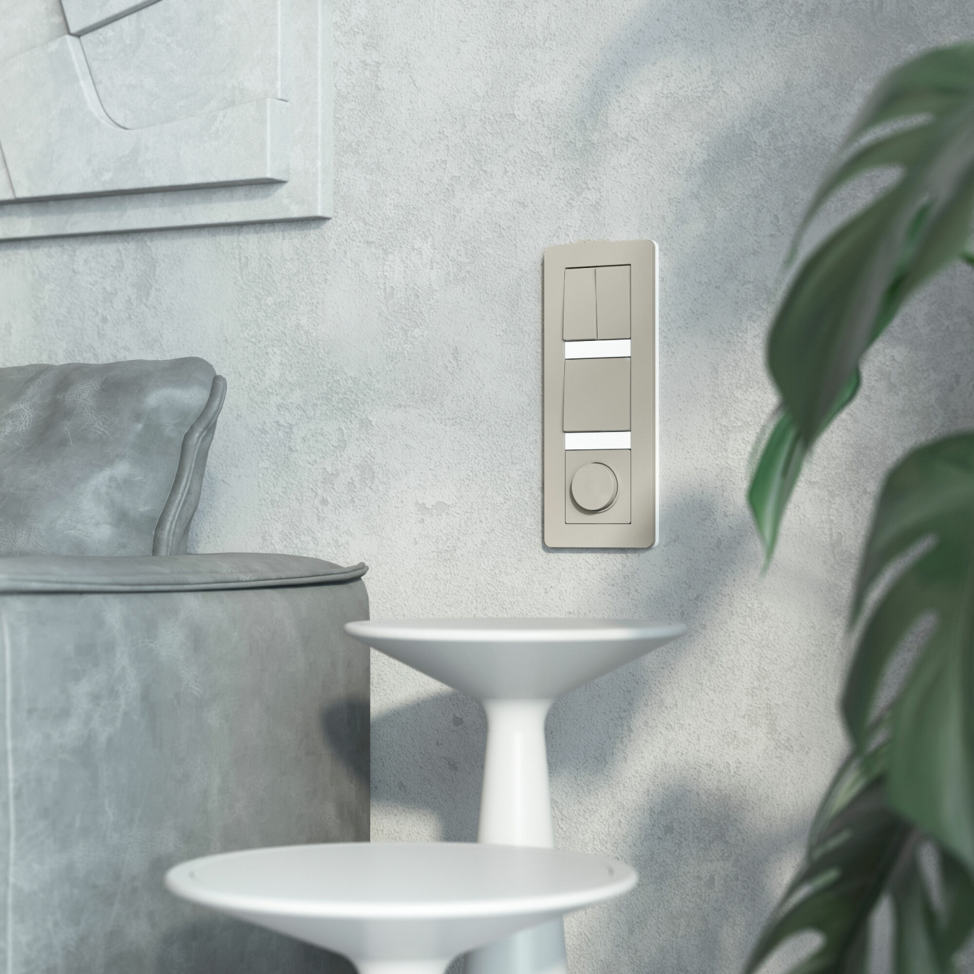 Изображение товара Выключатель одноклавишный (дымчатый) W1210004, Werkel