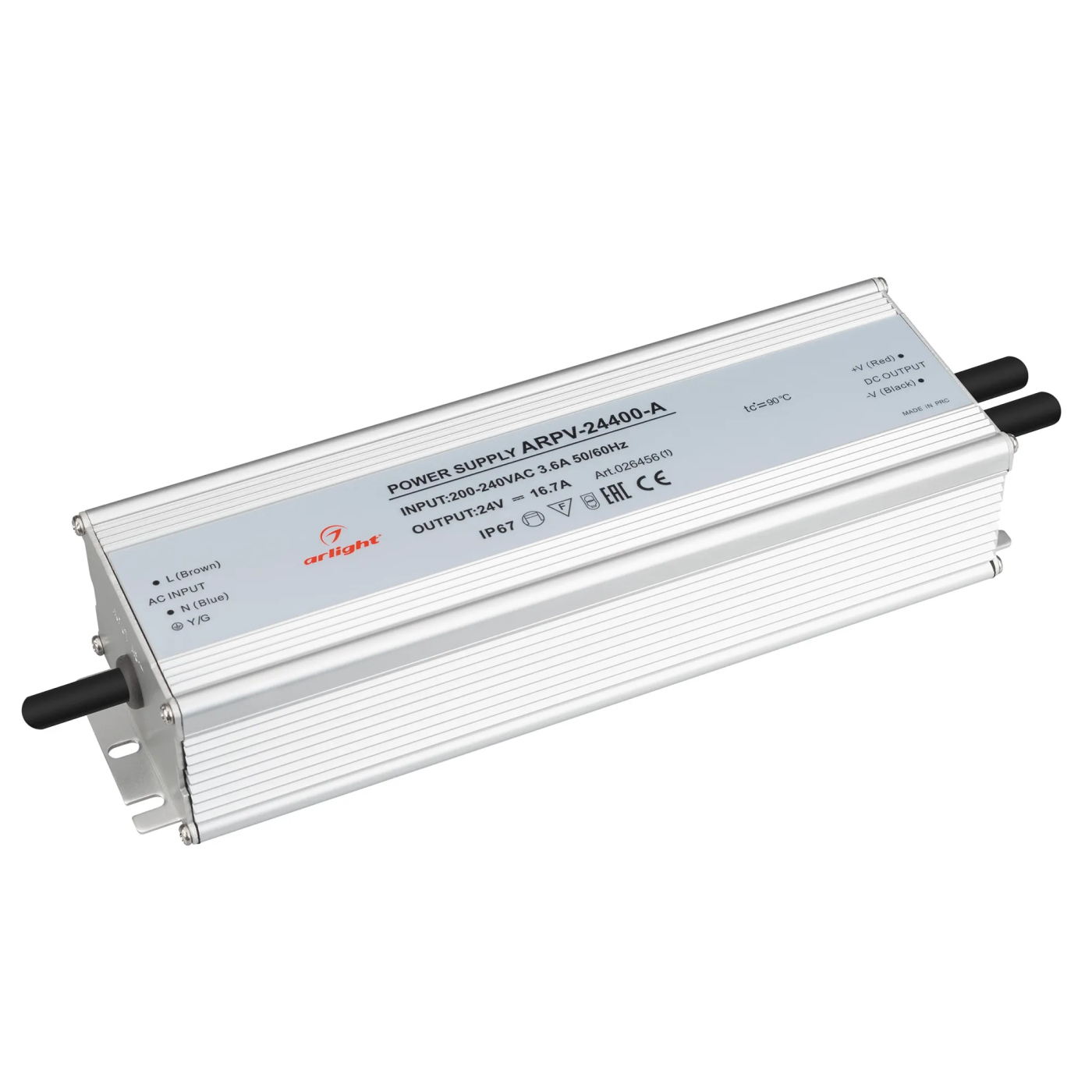 Изображение товара Блок питания ARPV-24400-A (24V, 16.7A, 400W) (Arlight, IP67 Металл, 3 года) 026456(1)