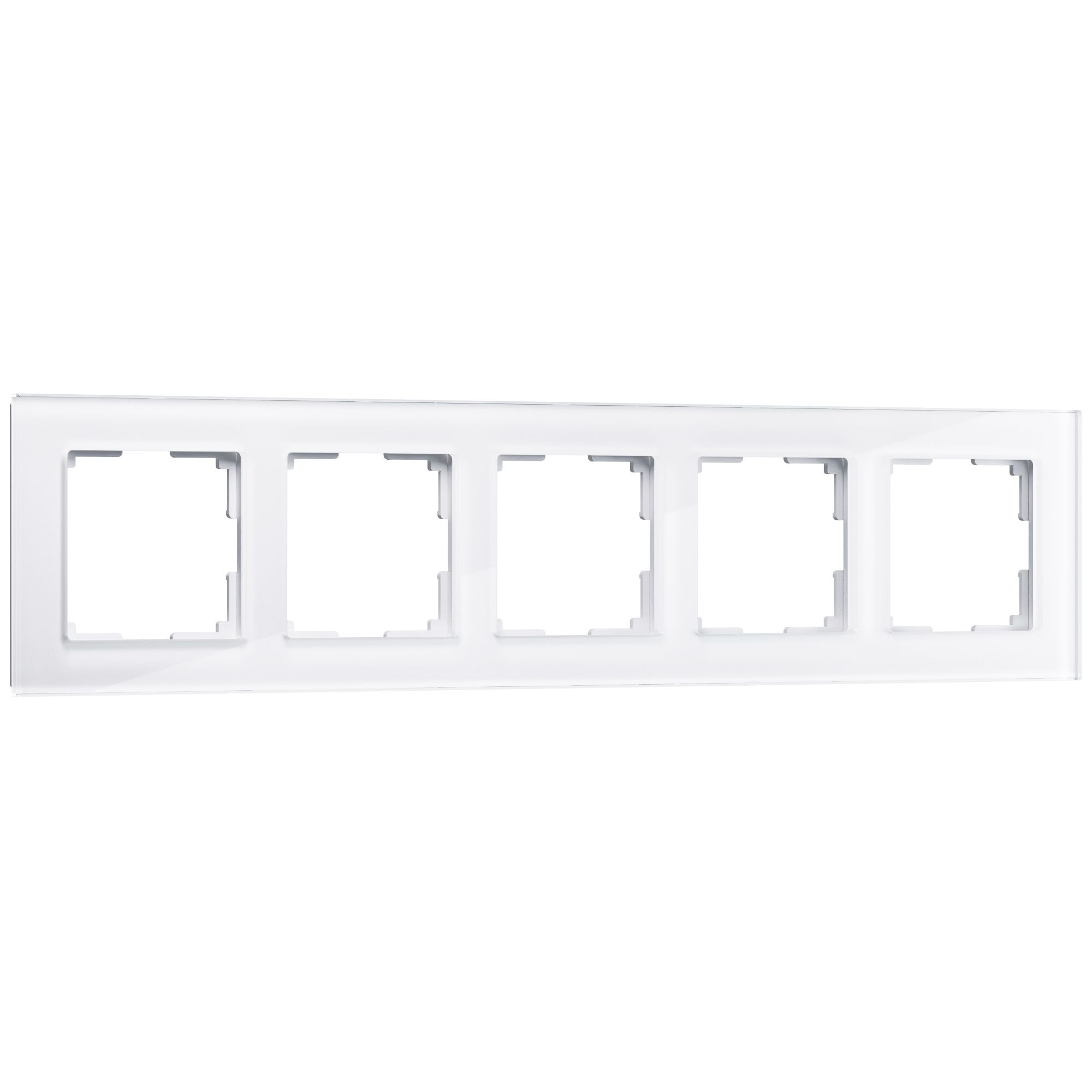 Изображение товара Рамка на 5 постов (белый,стекло) W0051101 Werkel