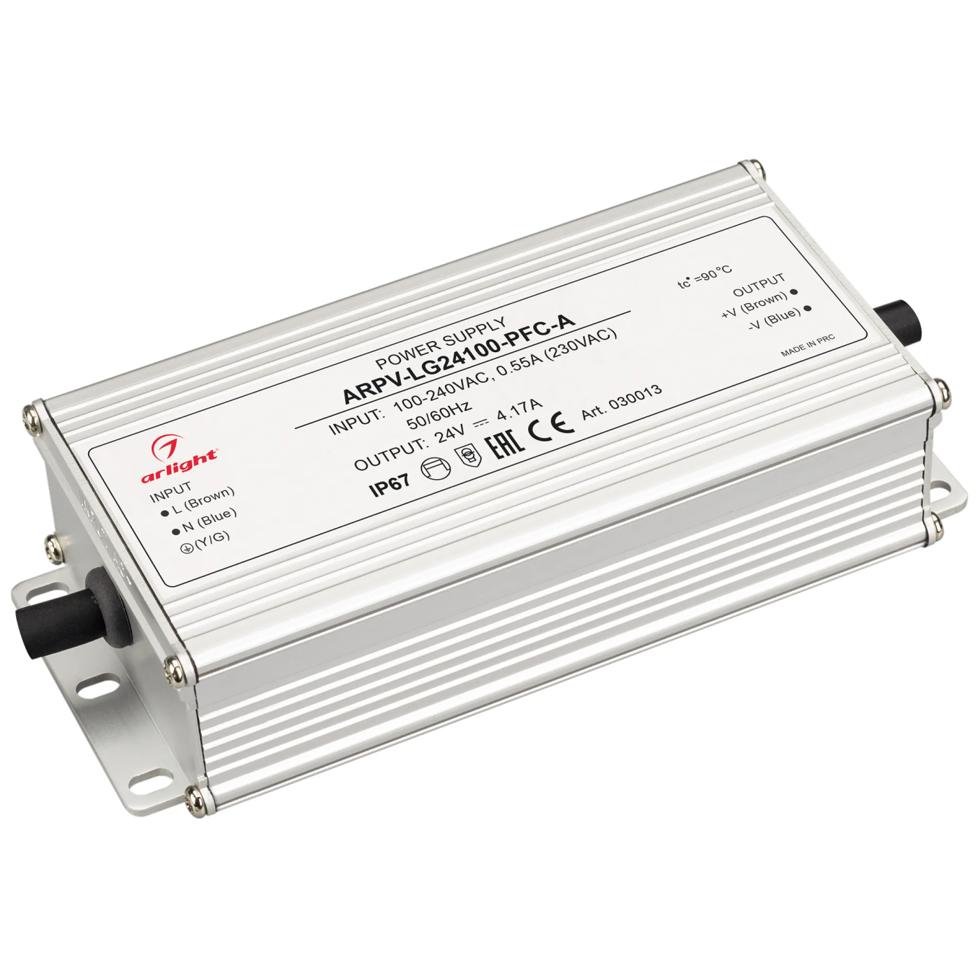 Изображение товара Блок питания ARPV-LG24100-PFC-A (24V, 4.17A, 100W) (Arlight, IP67 Металл, 5 лет) 030013