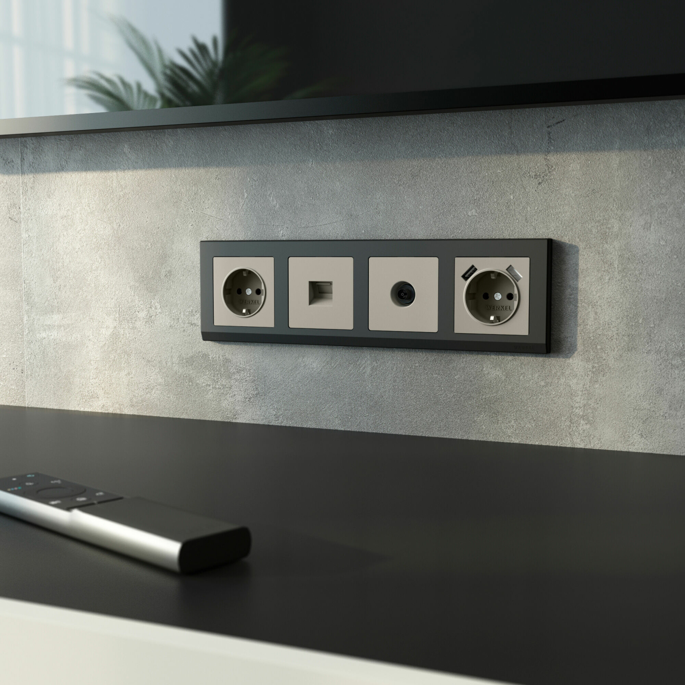 Изображение товара ТВ-розетка оконечная (дымчатый) W1283004, Werkel