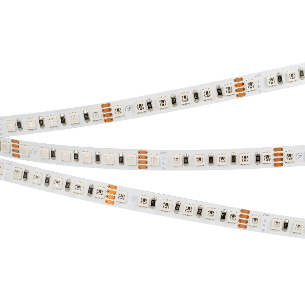 Изображение товара Светодиодная лента RT 2-5000 24V RGB 8mm (3838, 120 LED/m, LUX) (Arlight, 11 Вт/м, IP20) 026832