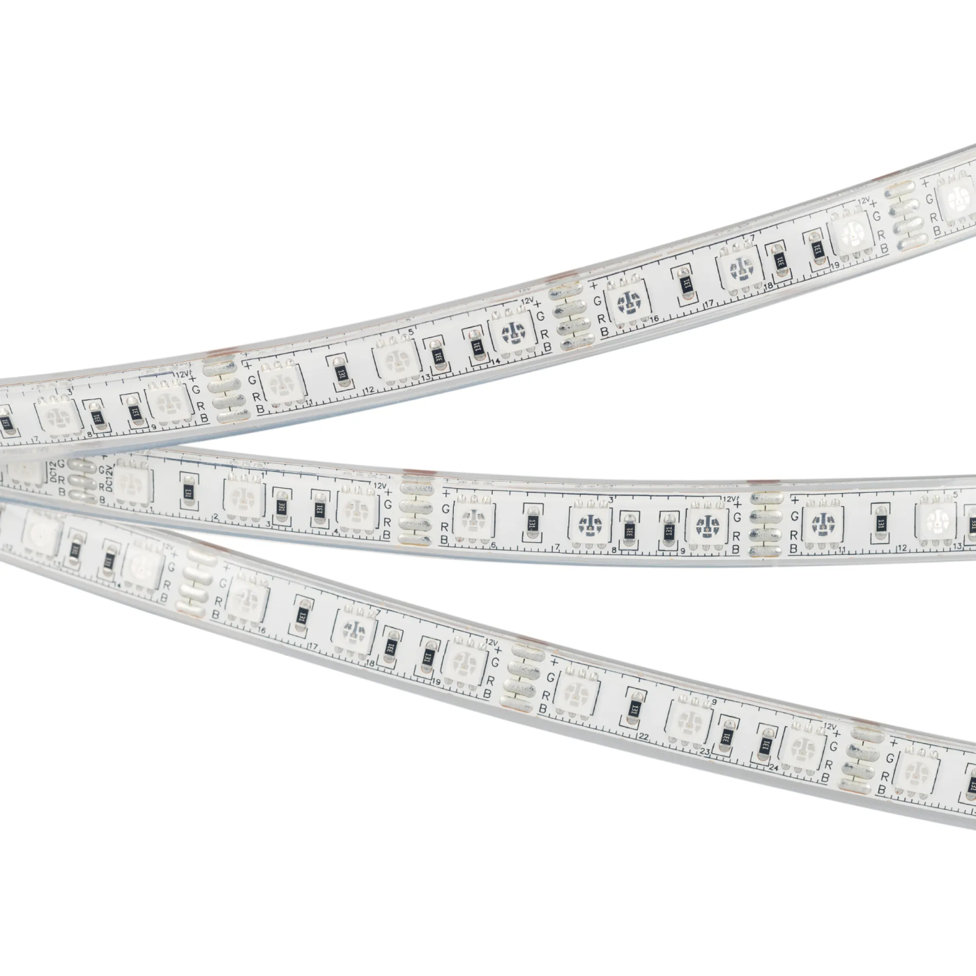 Изображение товара Светодиодная лента герметичная RTW-PU-B60-12.5mm 12V RGB (14.4 W/m, IP68, Wire 2m, 5m) (Arlight, -) 029599(3)