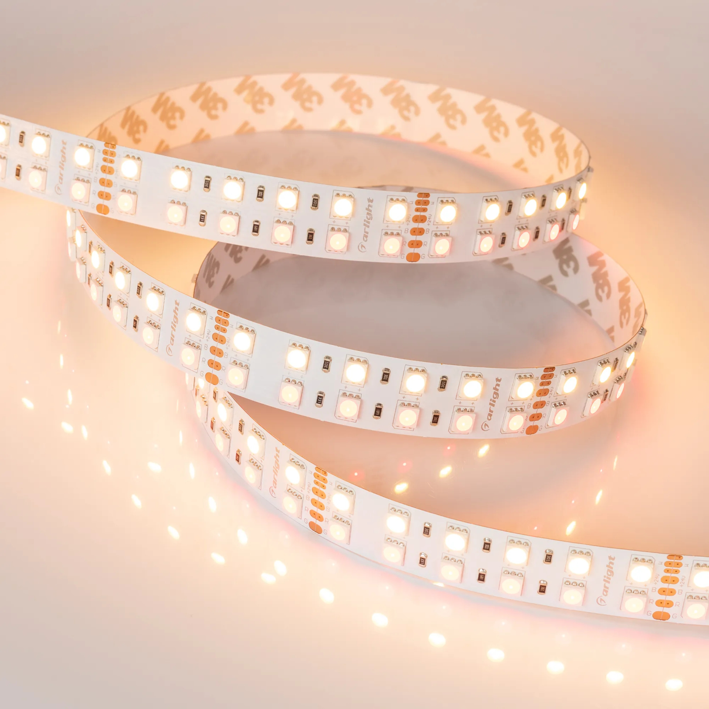 Изображение товара Светодиодная лента RT-B144-19mm 24V RGBW-Warm (32 W/m, IP20, 5m) (Arlight, Открытый) 012327(3)