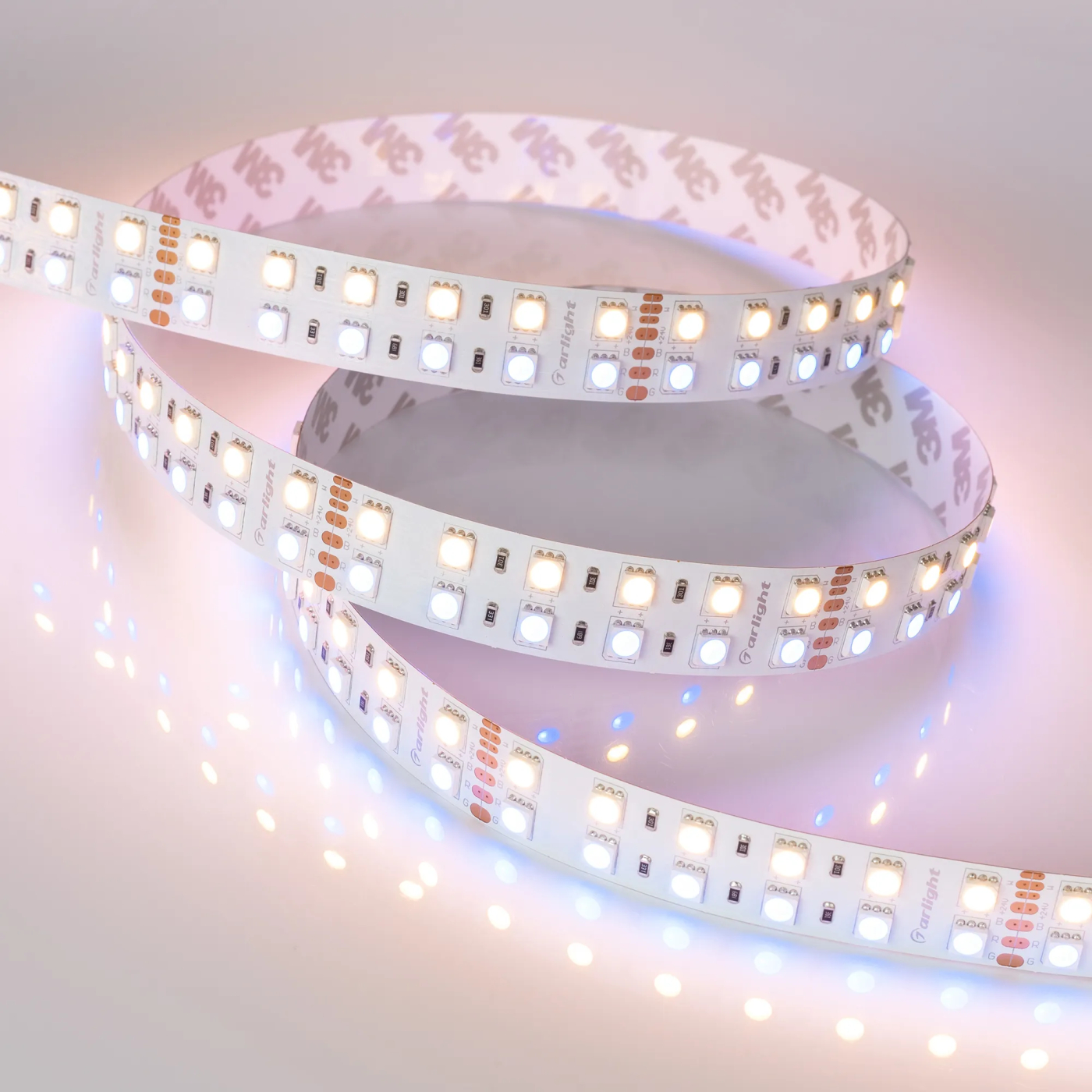 Изображение товара Светодиодная лента RT 2-5000 24V RGB-Warm 2x2 (5060, 720 LED, LUX) (Arlight, 32 Вт/м, IP20) 012327(1)