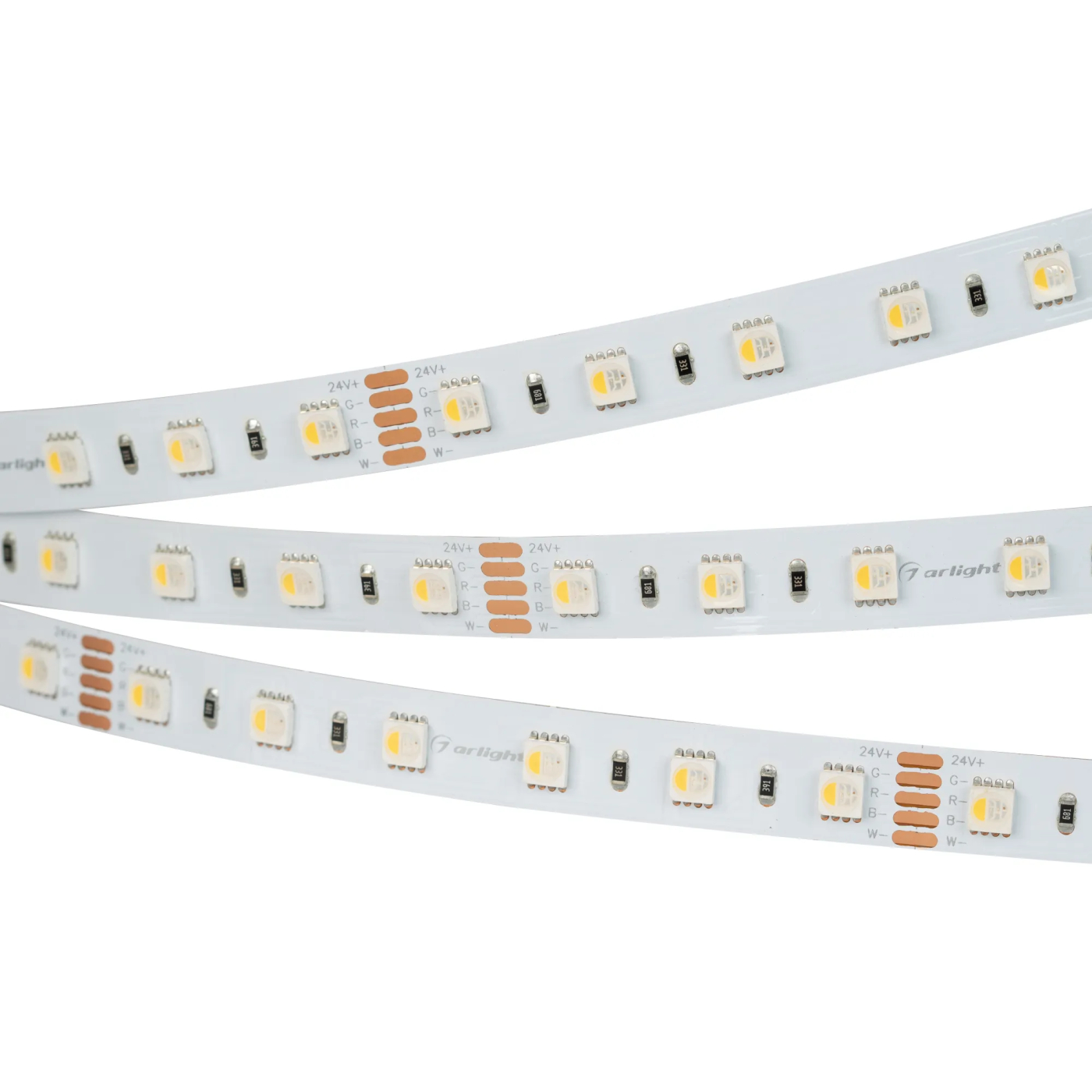 Изображение товара Светодиодная лента RT 2-5000 24V RGBW-One Day 2x (5060, 300 LED, LUX) (Arlight, 19.2 Вт/м, IP20) 019151