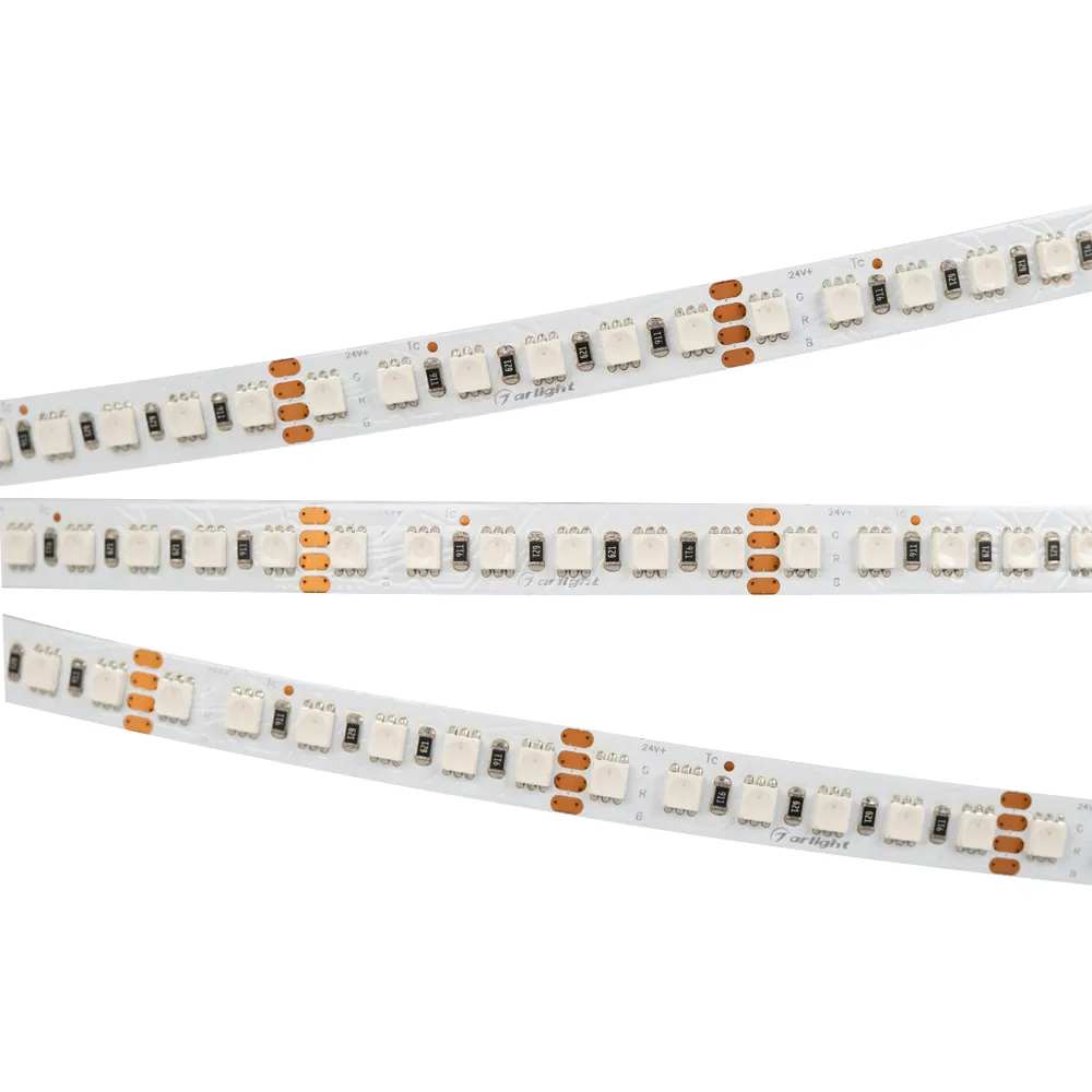 Изображение товара Светодиодная лента RT 2-5000 24V RGB 10mm (4040, 120 LED/m, LUX) (Arlight, 13.2 Вт/м, IP20) 026834