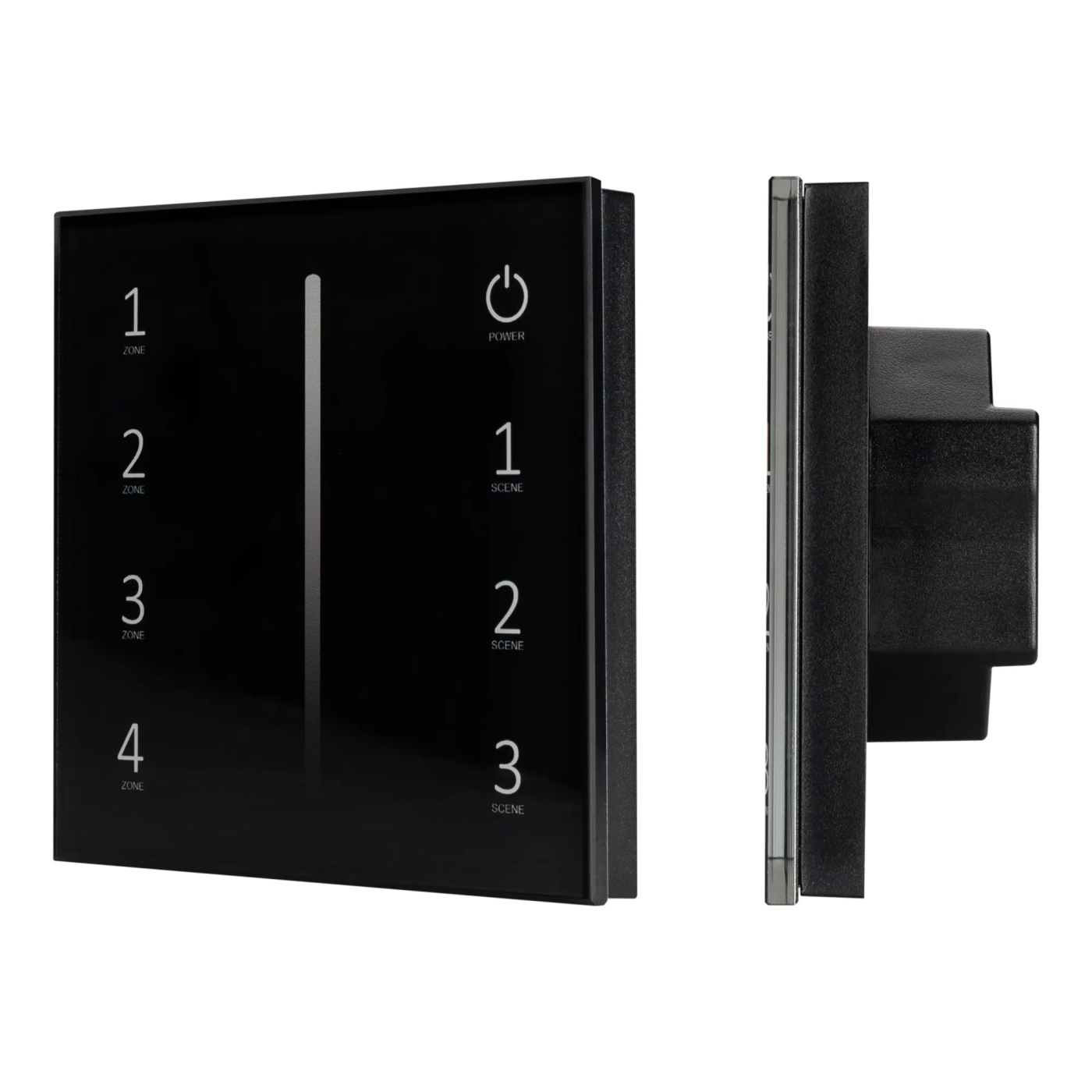 Изображение товара Панель Sens SMART-P17-DIM Black (230V, 4 зоны, 2.4G) (Arlight, IP20 Пластик, 5 лет) 028129