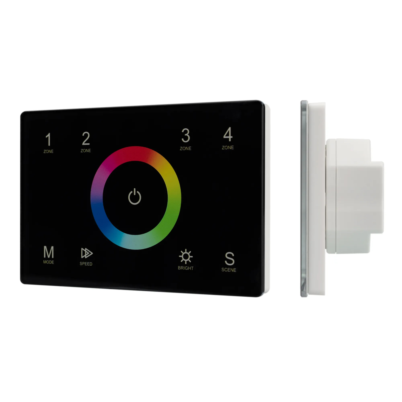 Изображение товара Панель Sens SMART-P83-RGB Black (230V, 4 зоны, 2.4G) (Arlight, IP20 Пластик, 5 лет) 028403